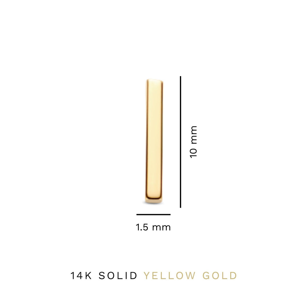 Le Marais Rosalie 14 karat gold ear studs with rod