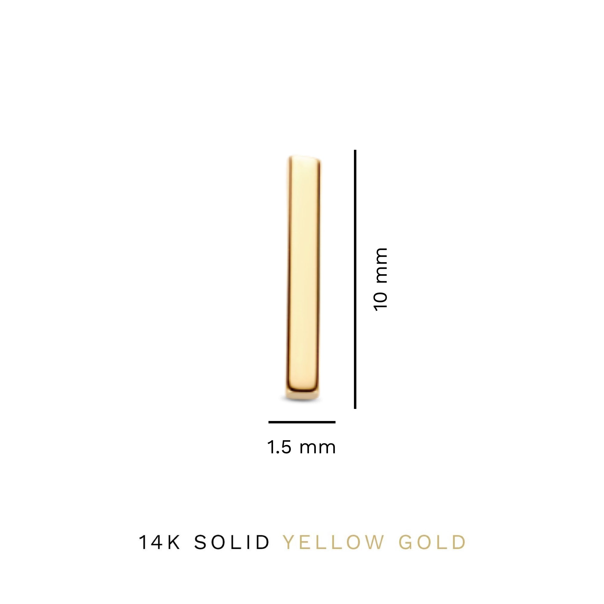 Le Marais Rosalie 14 karat gold ear studs with rod