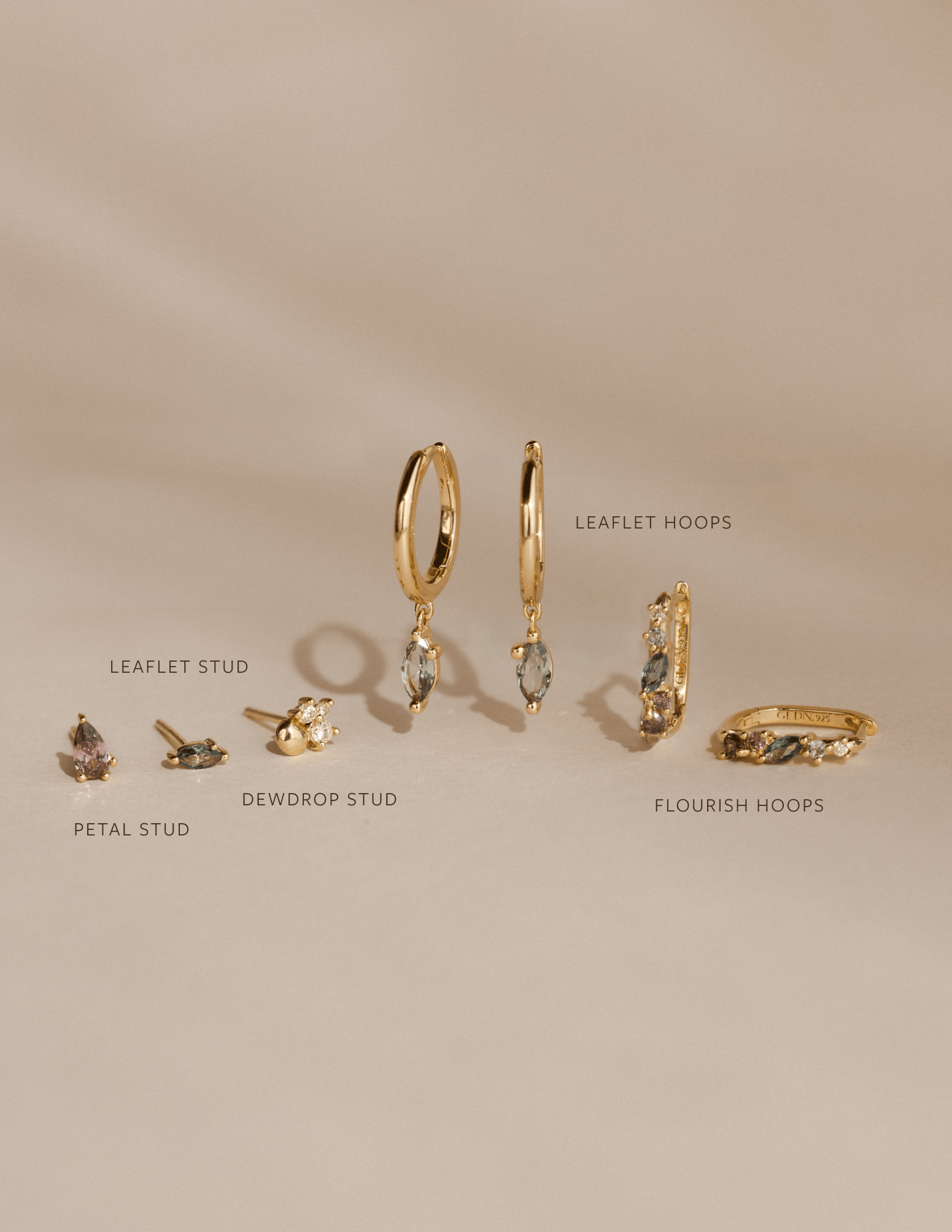 Forest Emerald Leaflet Studs