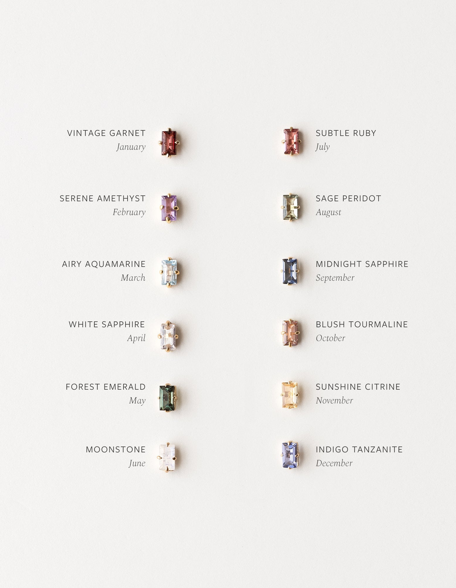Grand Baguette Studs