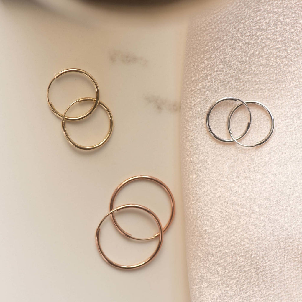 La Concorde Cerise 14 karat rose gold hoop earrings (22 mm)