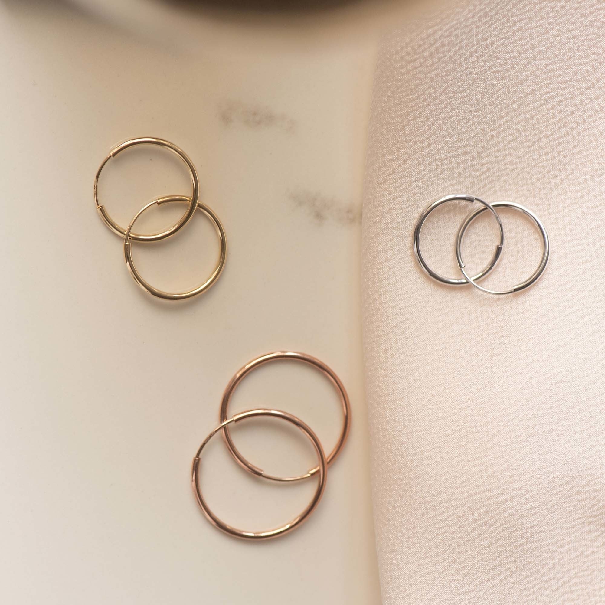 La Concorde Cerise 14 karat rose gold hoop earrings (22 mm)
