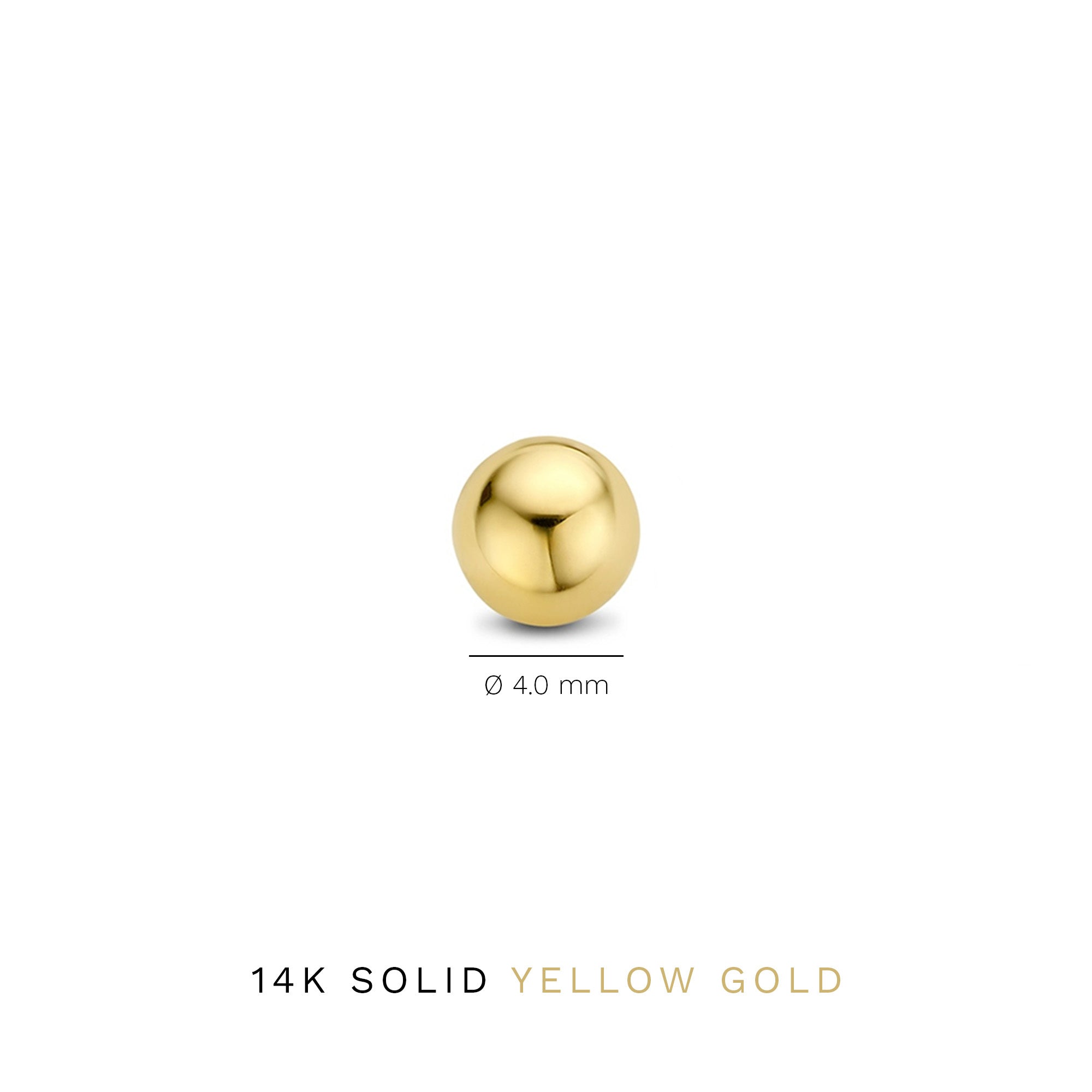 Rivoli Finou 14 karat gold ear studs with sphere