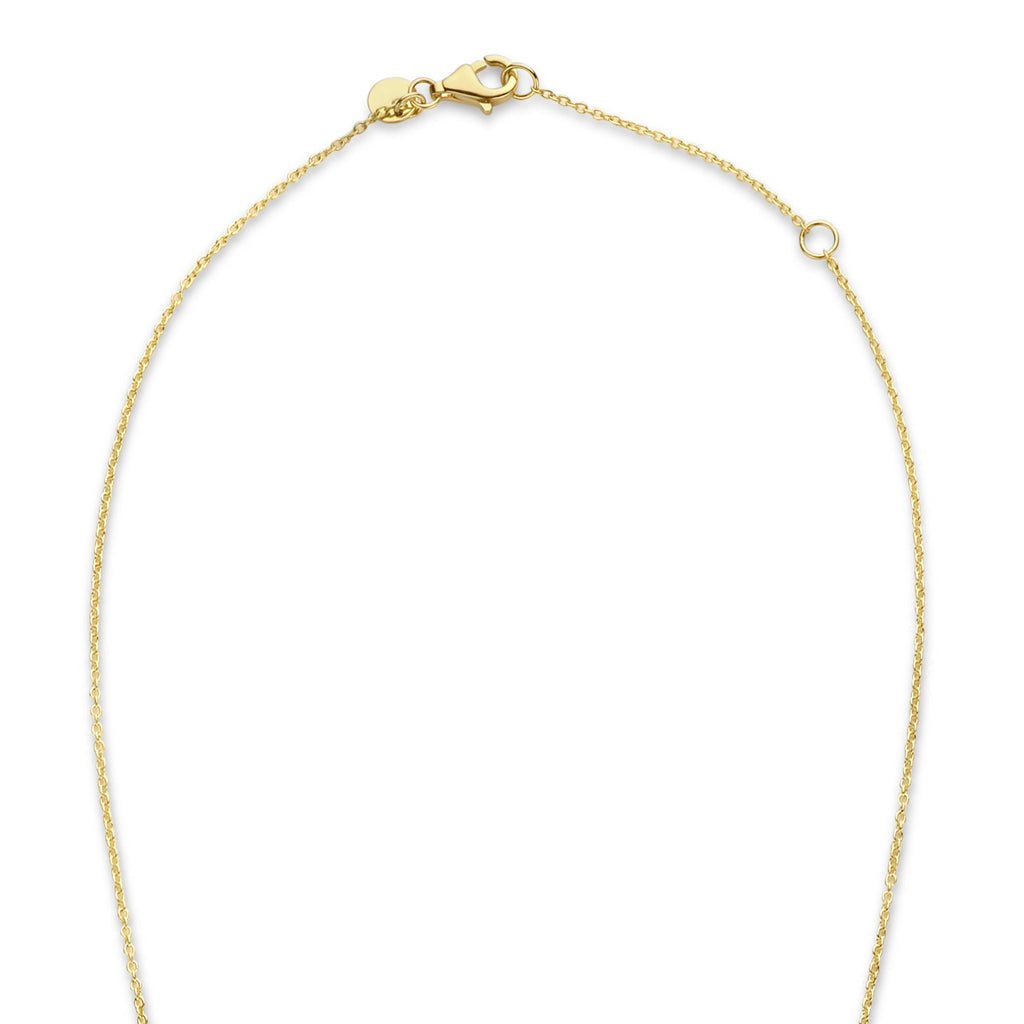 Cadeau d'Isabel 14 karat gold necklace and ear studs set with pearls