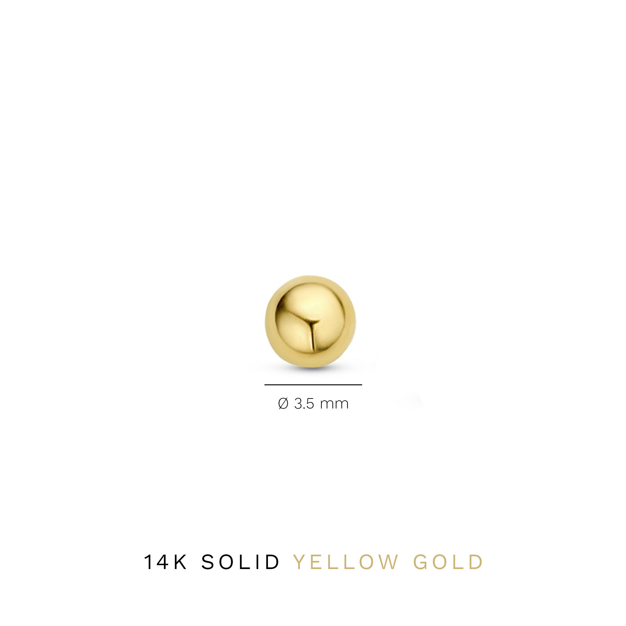 Le Marais Nadie 14 karat gold ear studs with sphere
