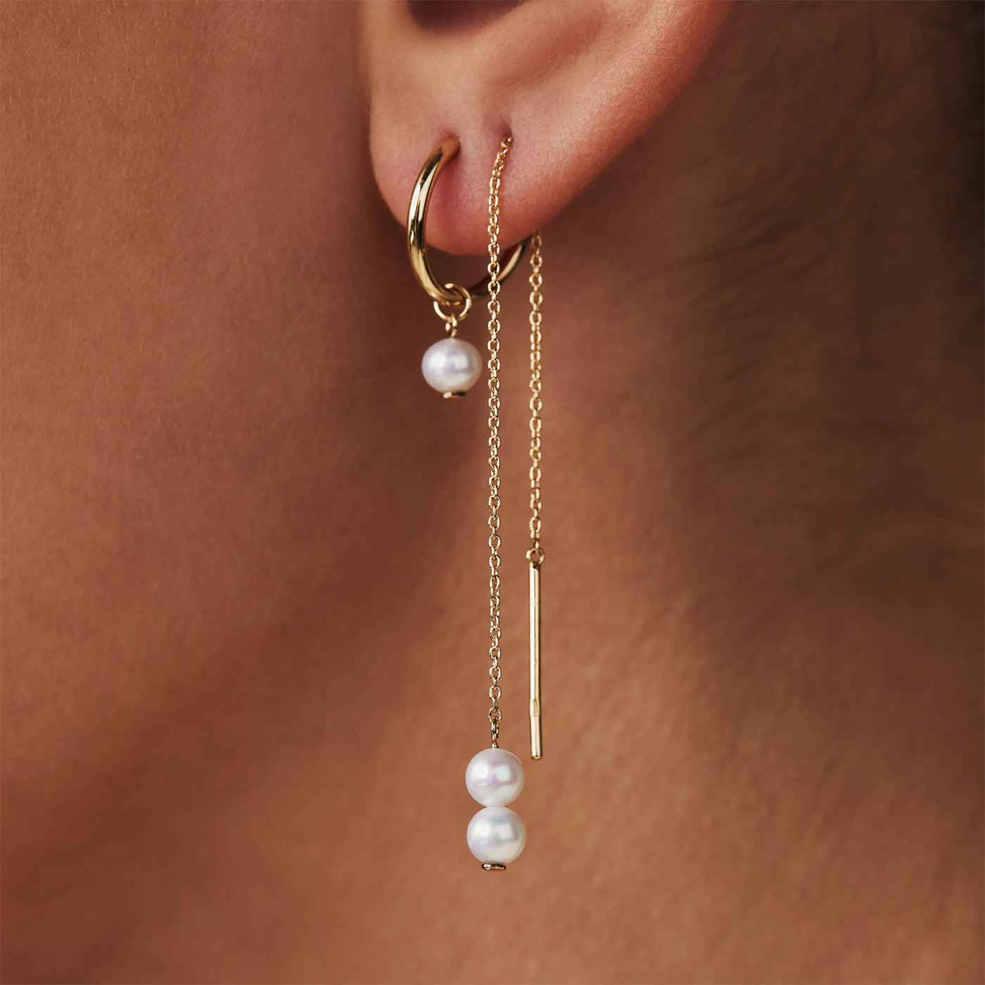 Belleville Luna 14 karat gold earrings with freshwater pearls