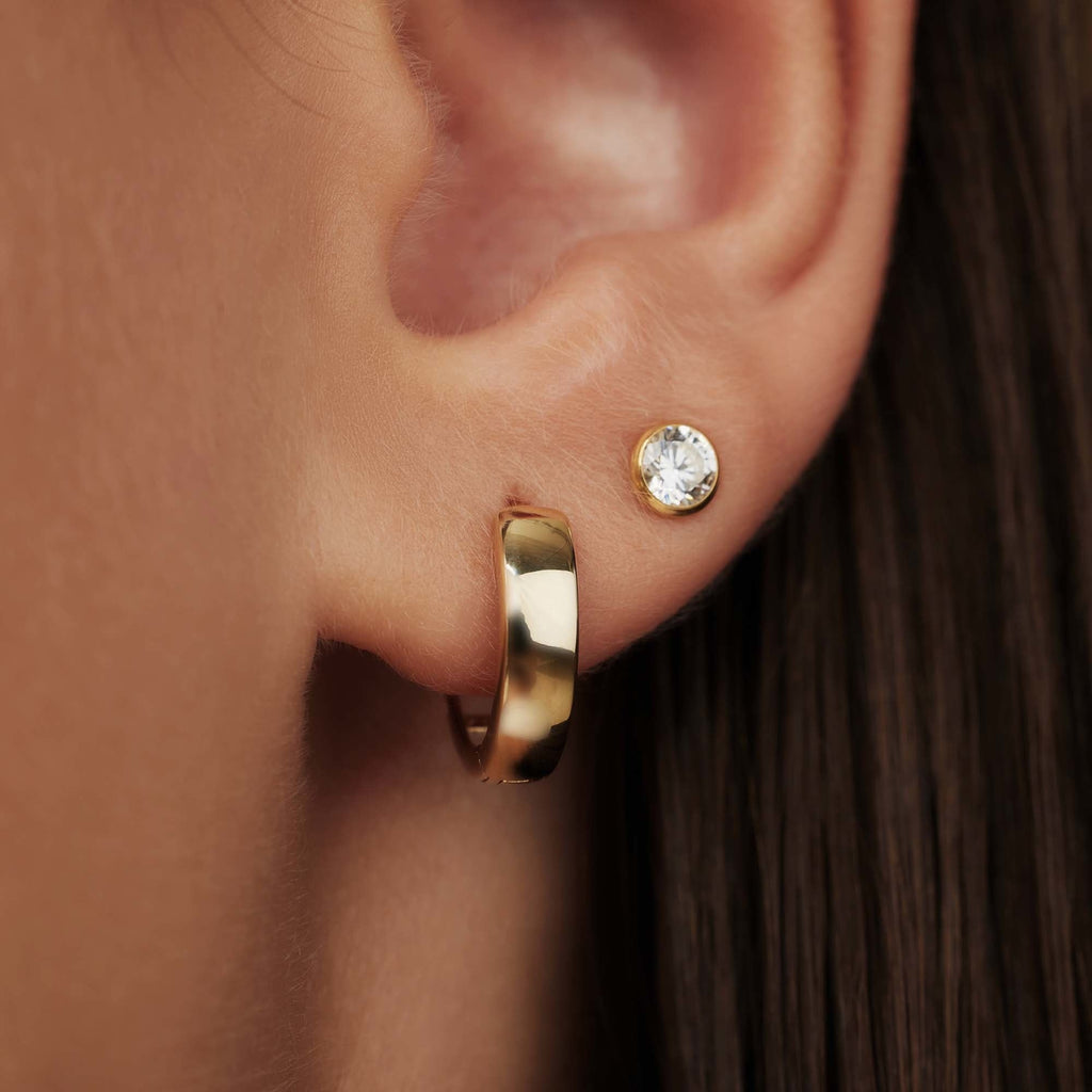 Rivoli Morgane 14 karat gold hoop earrings
