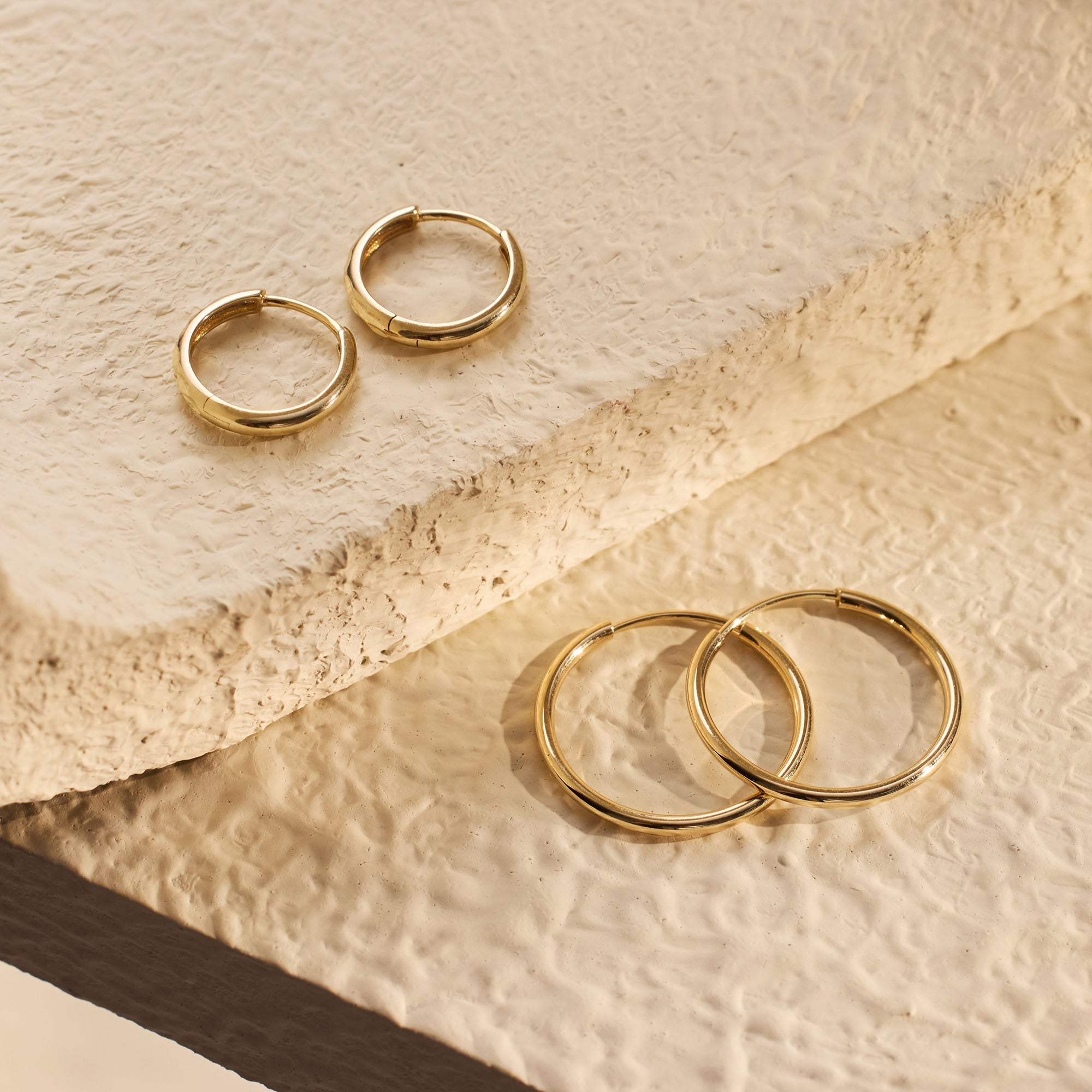 Rivoli Morgane 14 karat gold hoop earrings (12 mm)