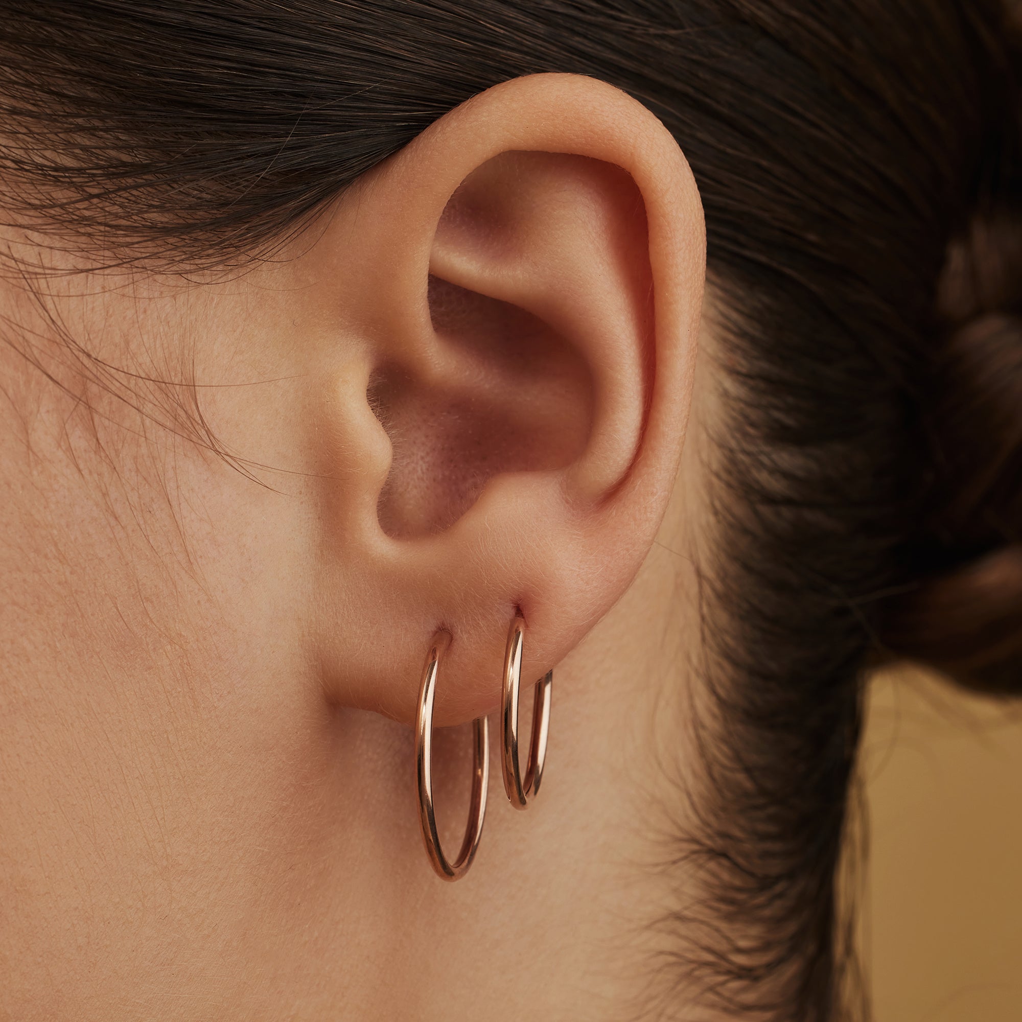 La Concorde Cerise 14 karat rose gold hoop earrings (18 mm)
