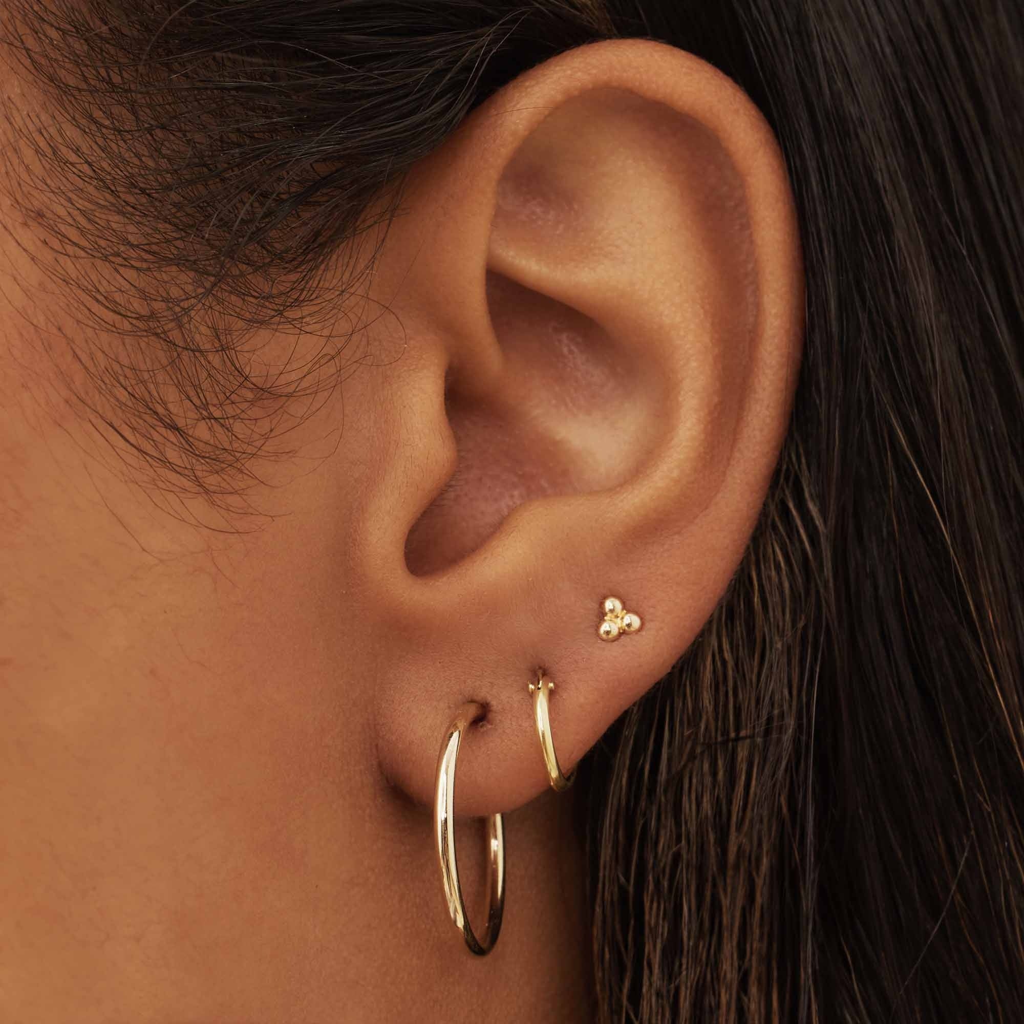 Le Marais Cerise 14 karat gold hoop earrings (18 mm)
