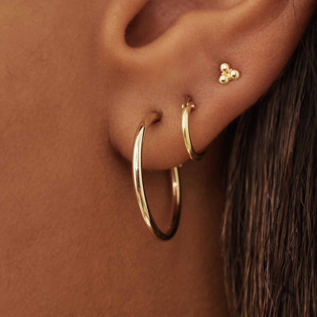 Le Marais Cerise 14 karat gold hoop earrings (18 mm)