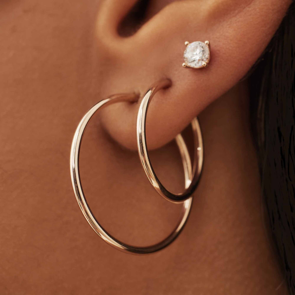 La Concorde Cerise 14 karat rose gold hoop earrings (16 mm)
