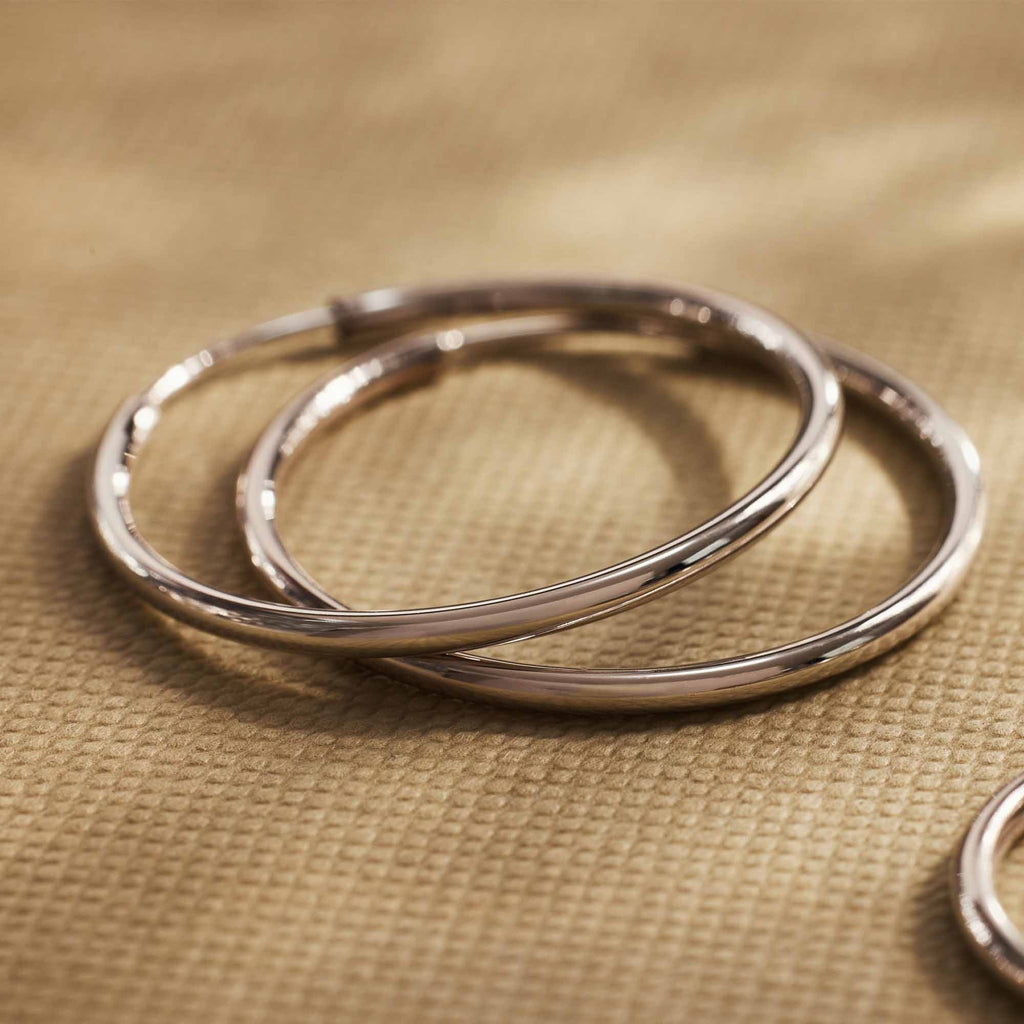 Saint Germain Cerise 14 karat white gold hoop earrings (22 mm)