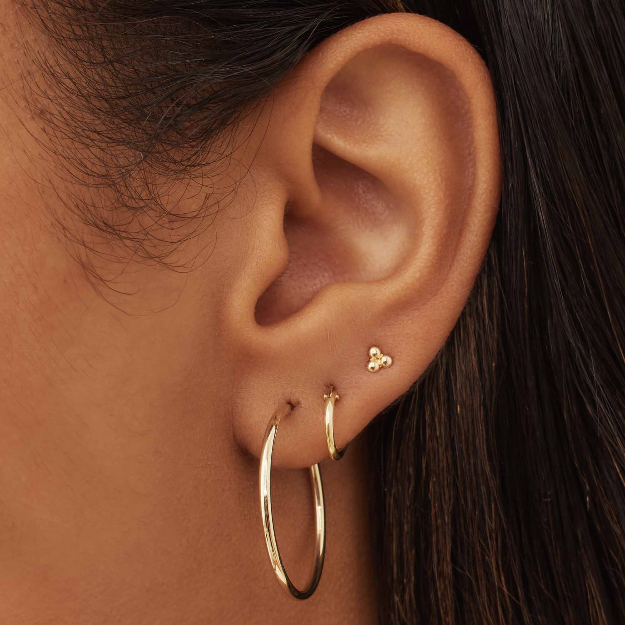 Le Marais Cerise 14 karat gold hoop earrings (25 mm)