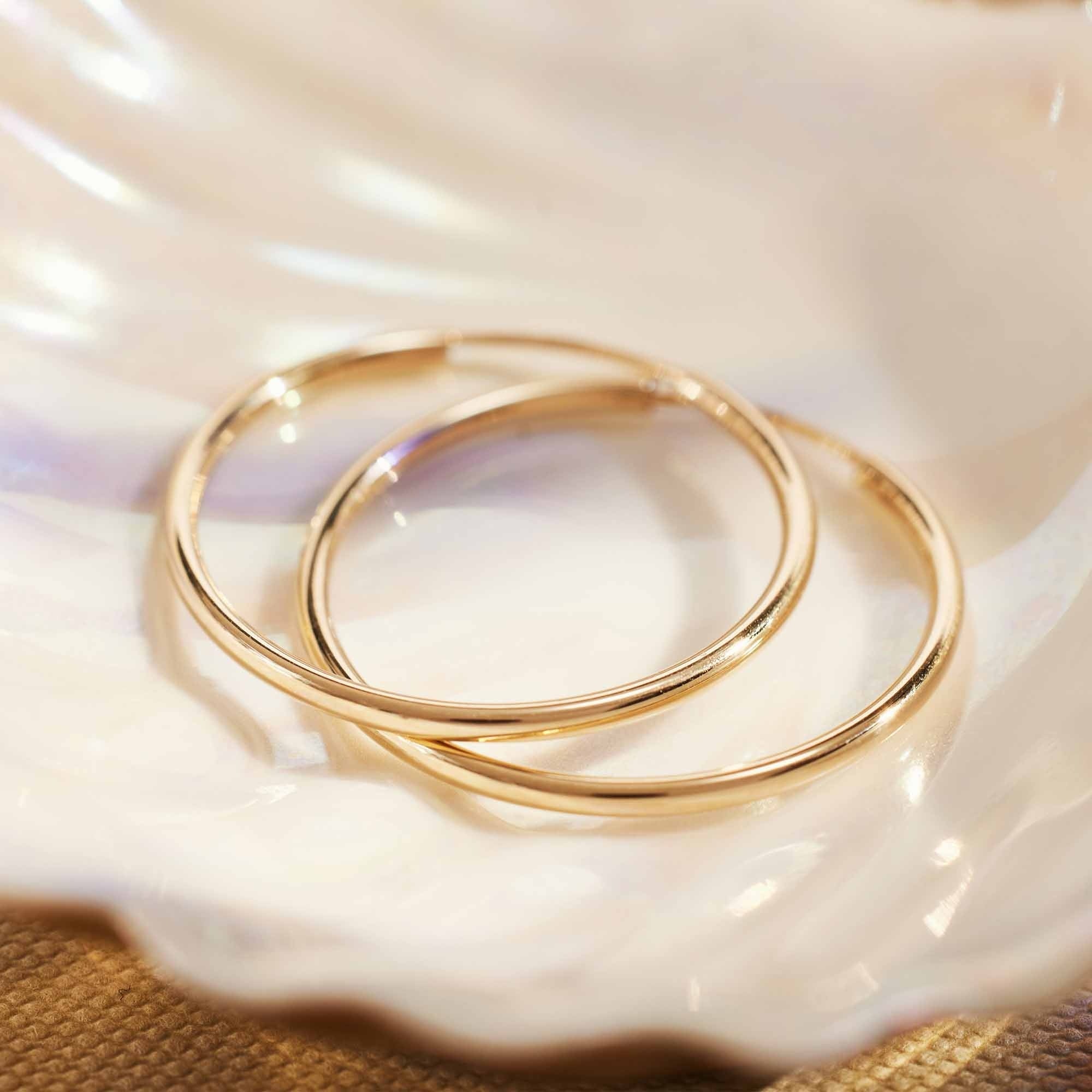 Le Marais Cerise 14 karat gold hoop earrings (25 mm)