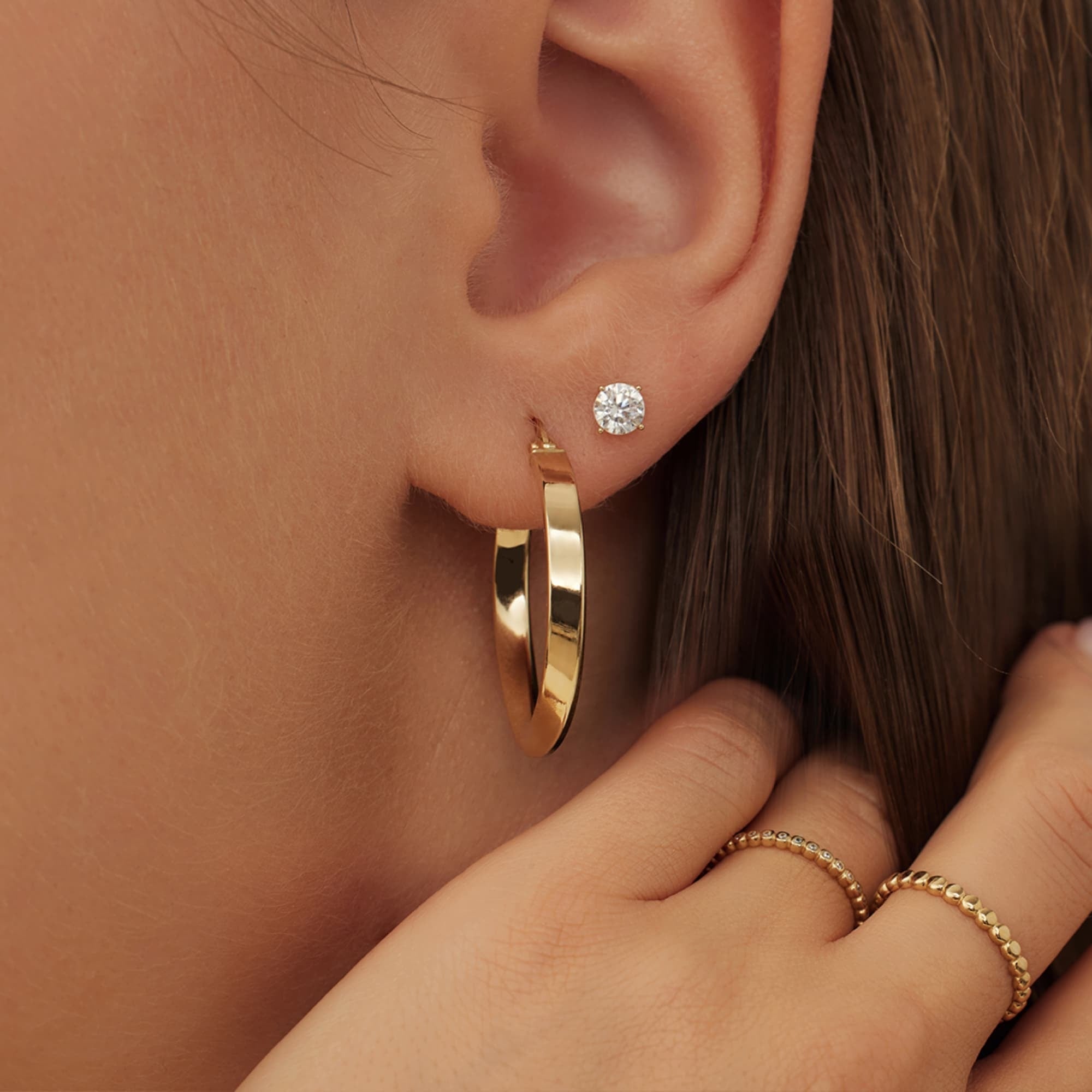 Rivoli Maryn 14 karat gold hoop earrings