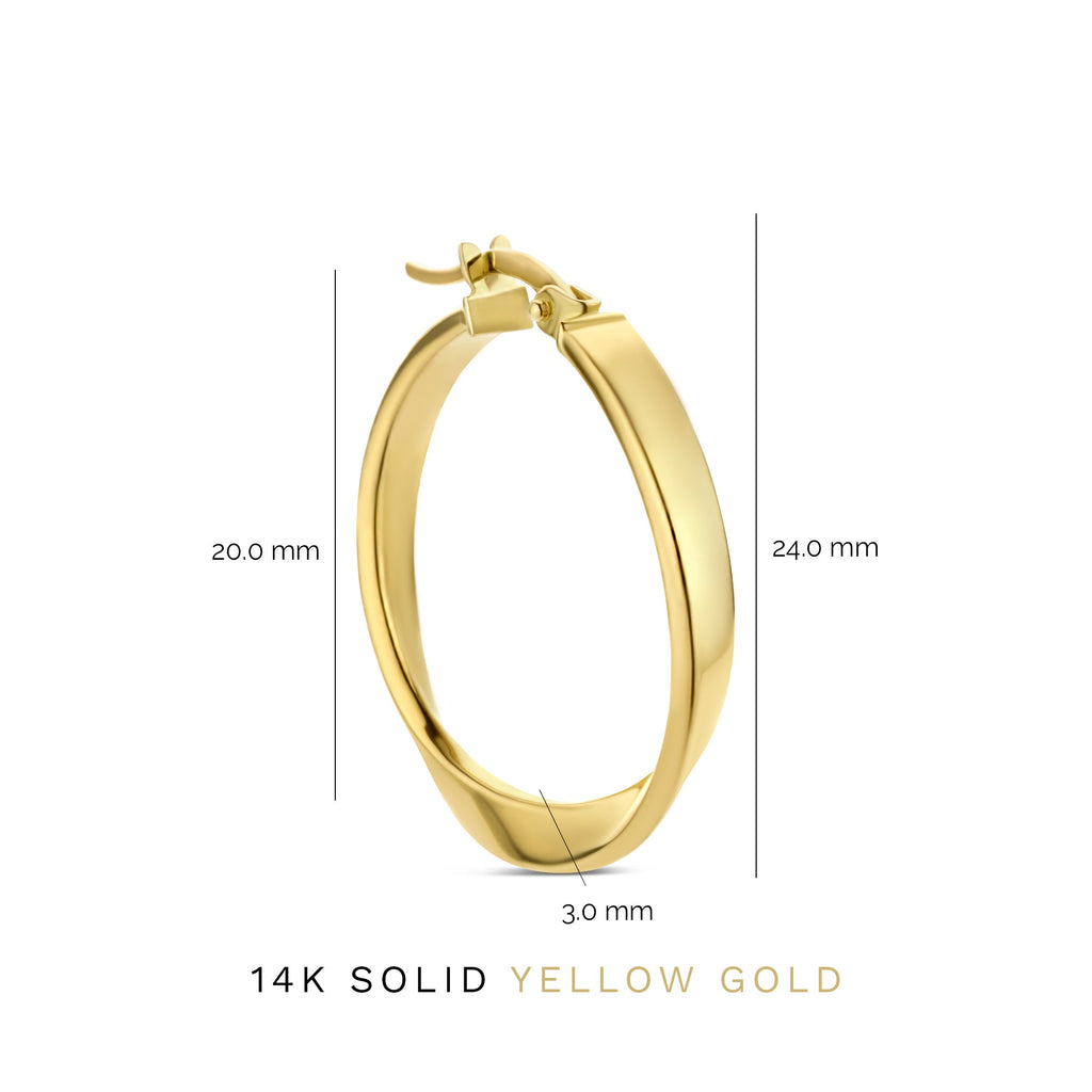 Rivoli Maryn 14 karat gold hoop earrings
