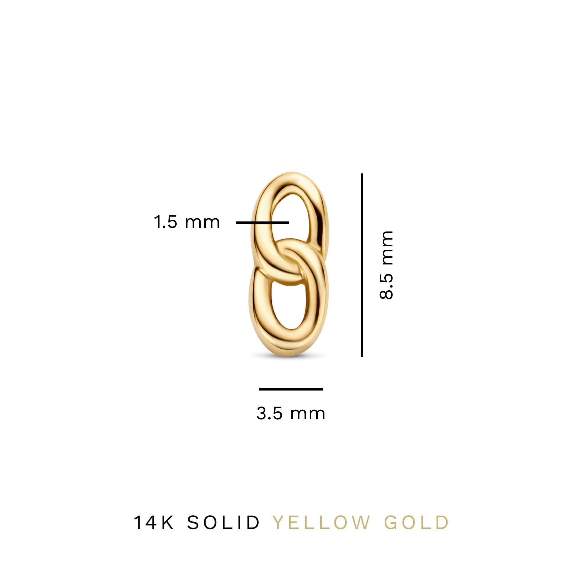 Le Marais Règine 14 karat gold ear studs with chains