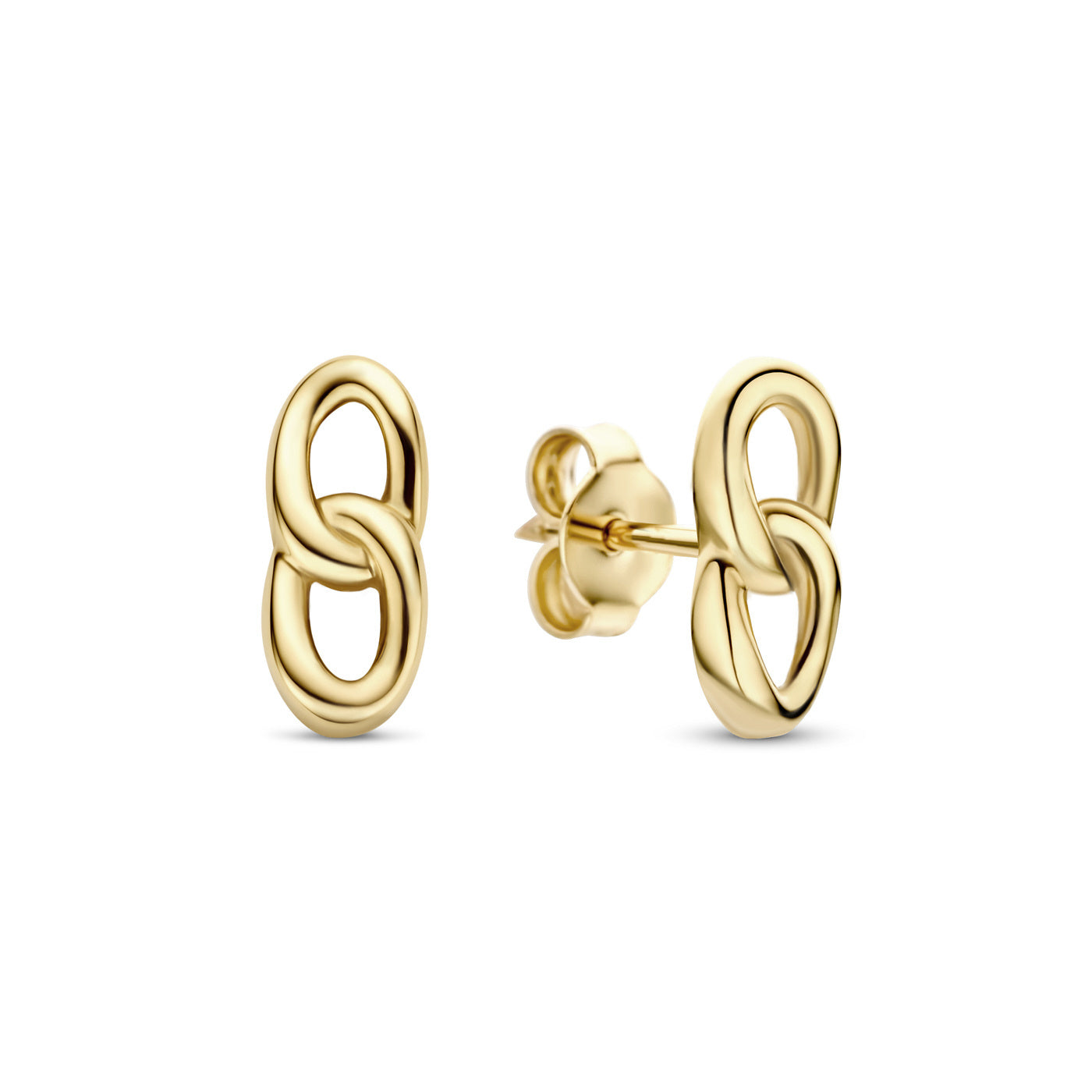 Le Marais Règine 14 karat gold ear studs with chains