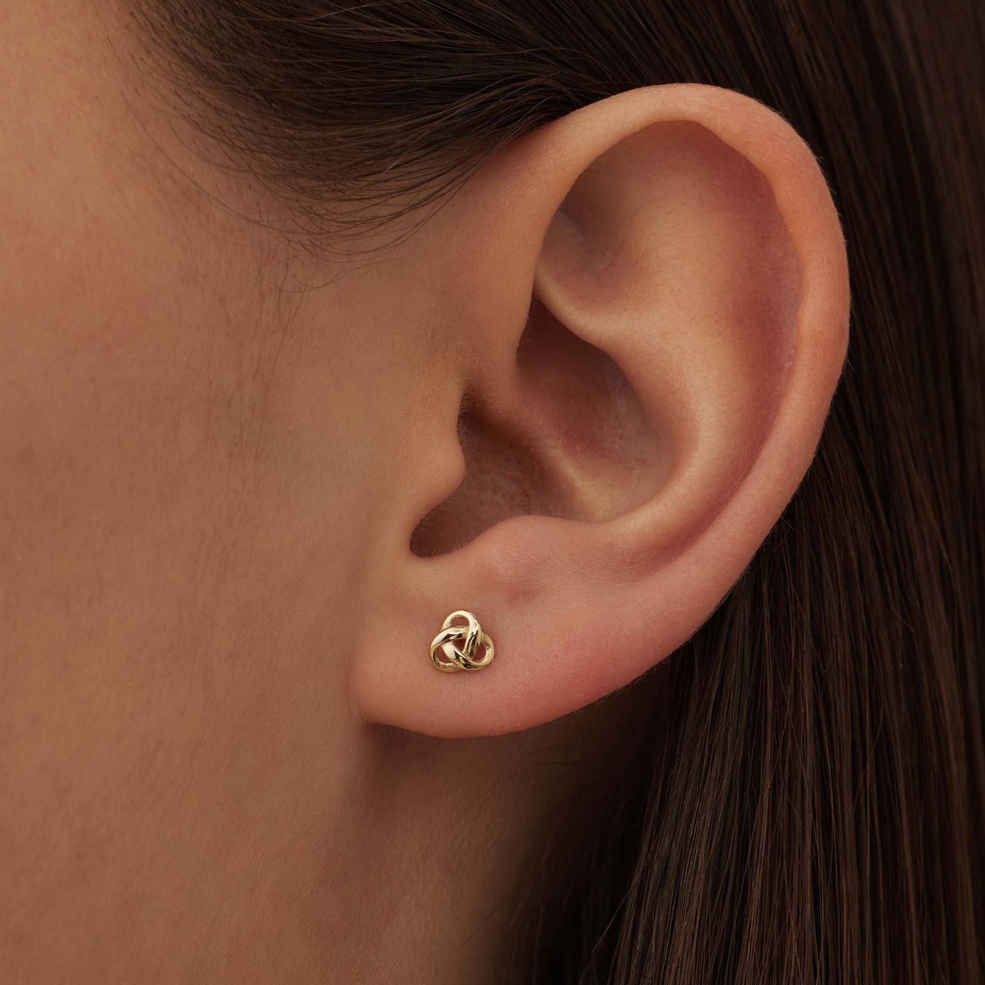 Rivoli Méline 14 karat gold ear studs with knot