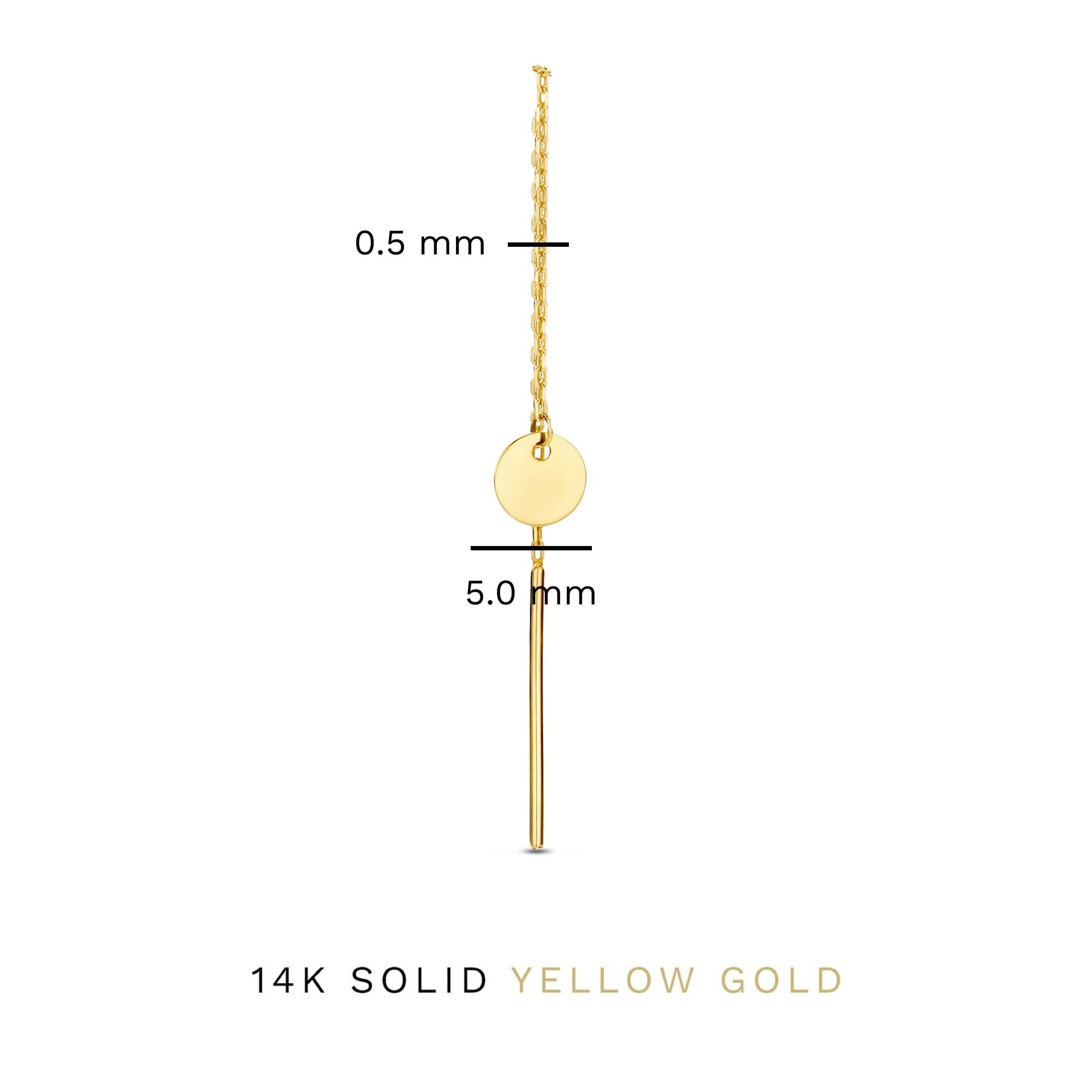 Le Marais Jeanne 14 karat gold pull through earrings with coin