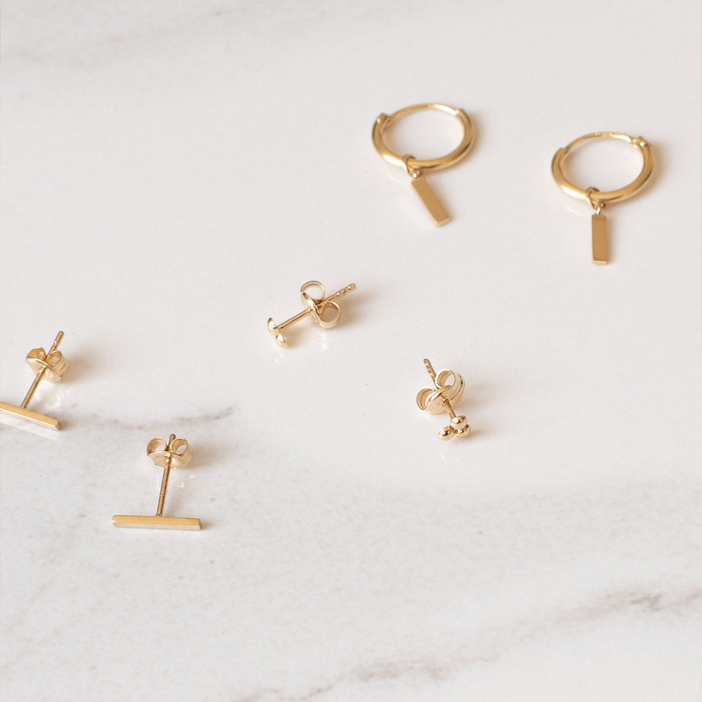 Rivoli Claire 14 karat gold ear studs