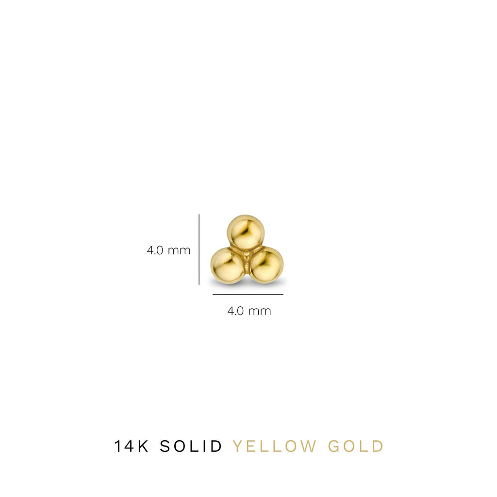 Rivoli Claire 14 karat gold ear studs