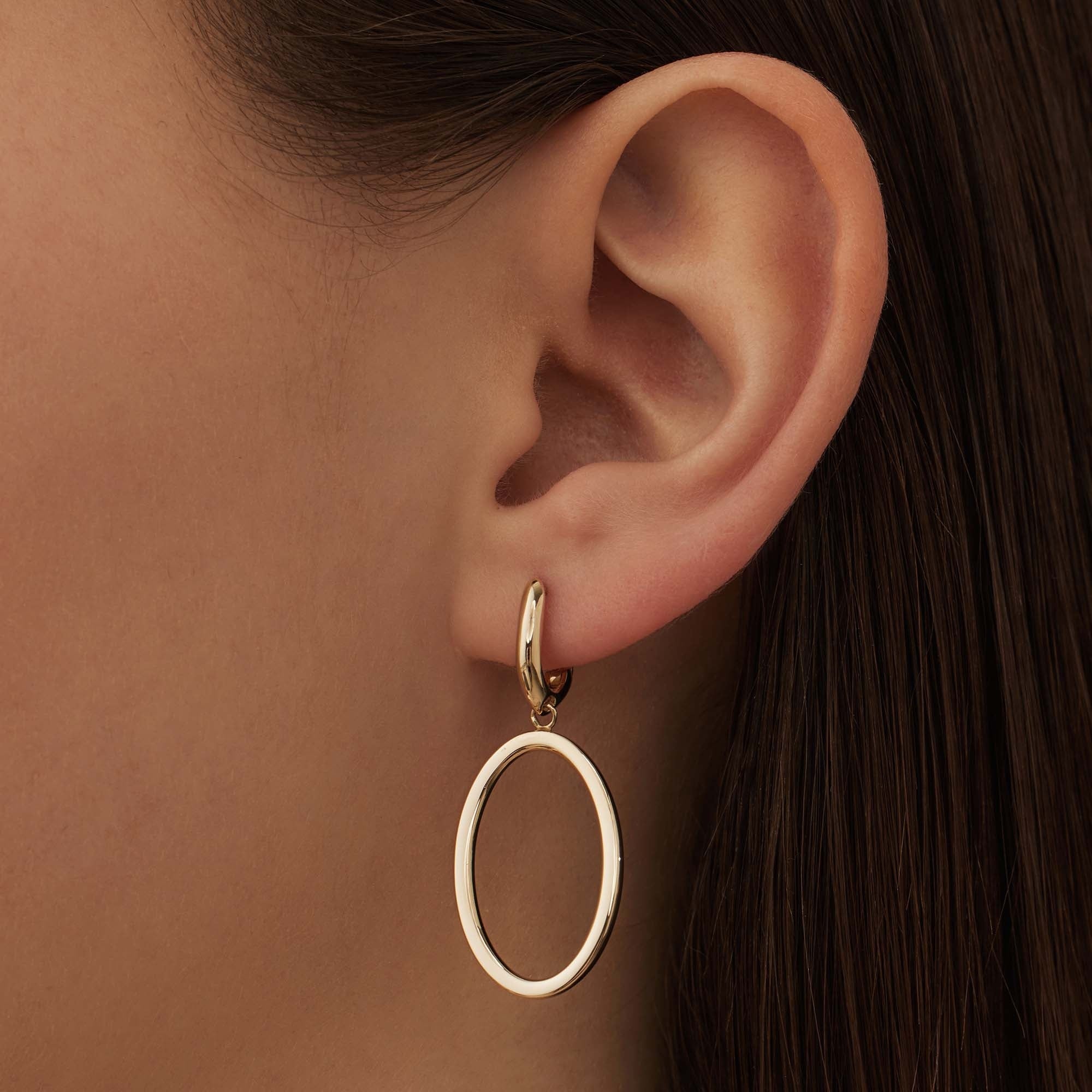Aidee Annette 14 karat gold link drop earrings
