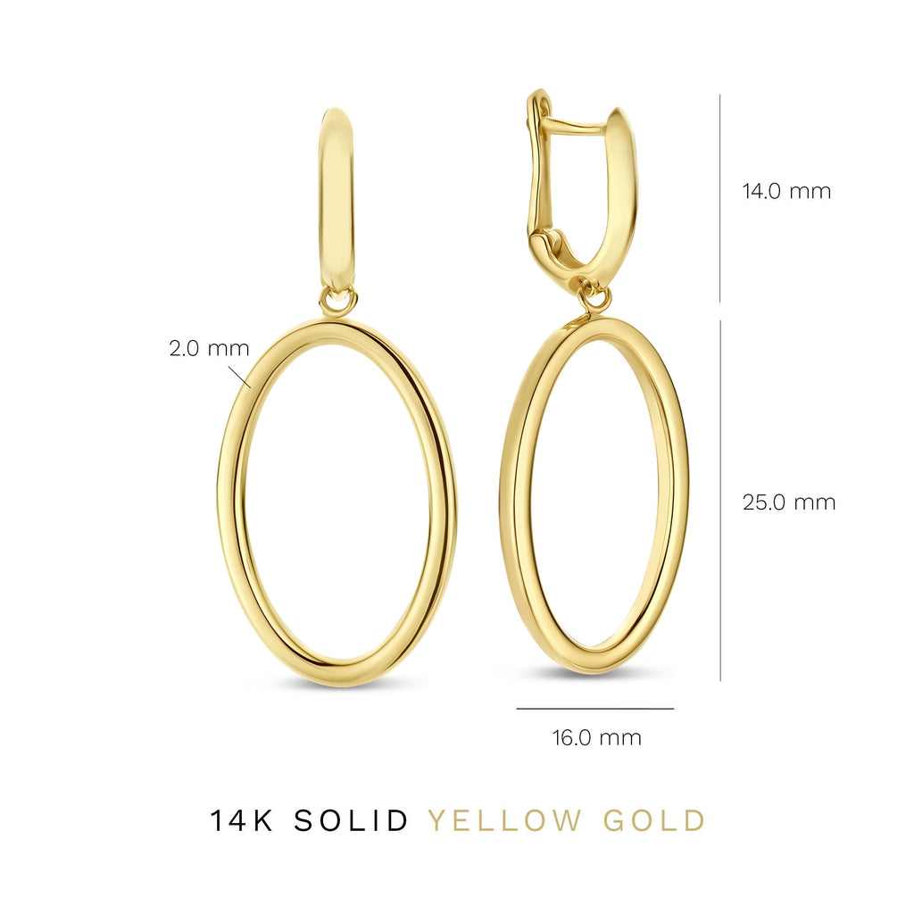 Aidee Annette 14 karat gold link drop earrings