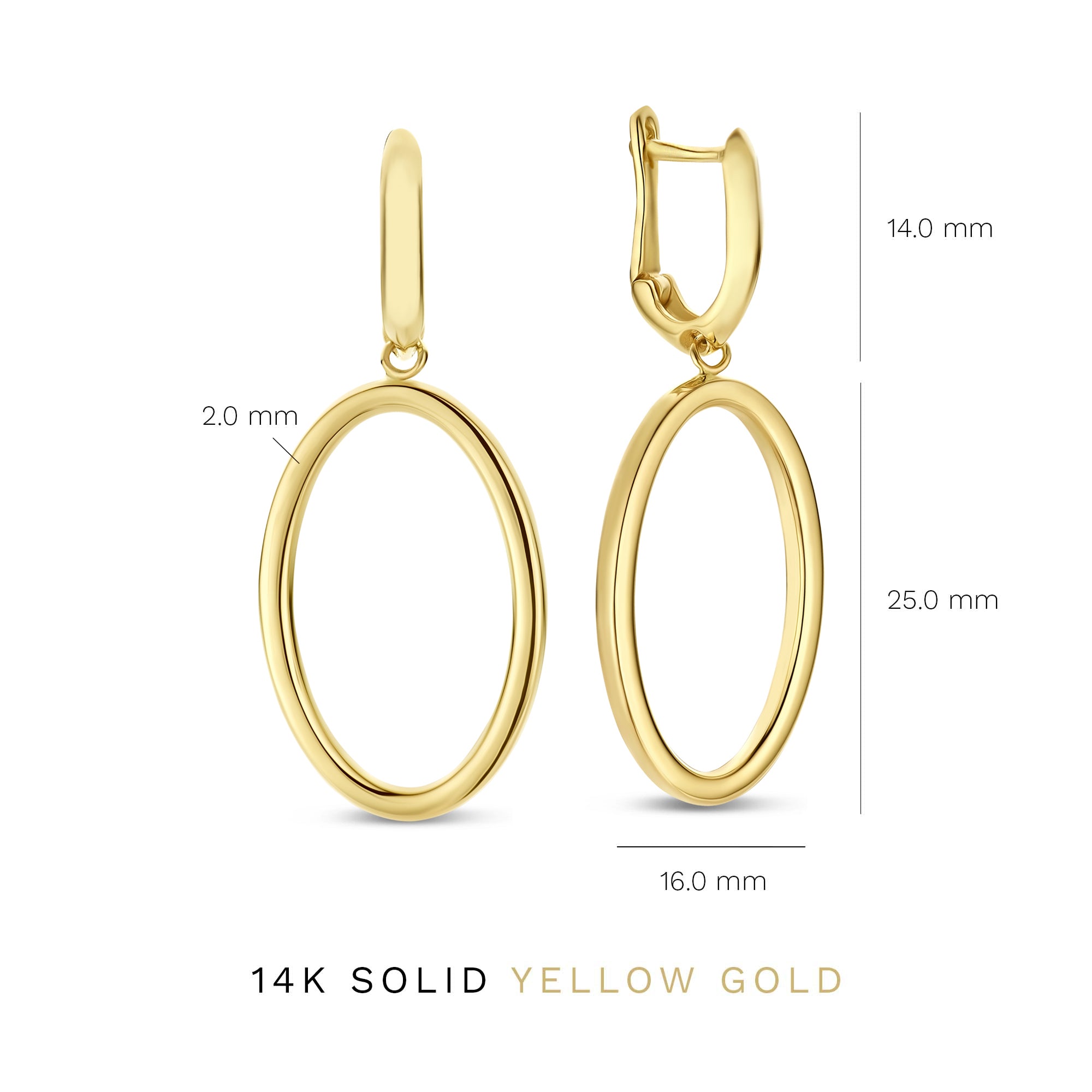 Aidee Annette 14 karat gold link drop earrings