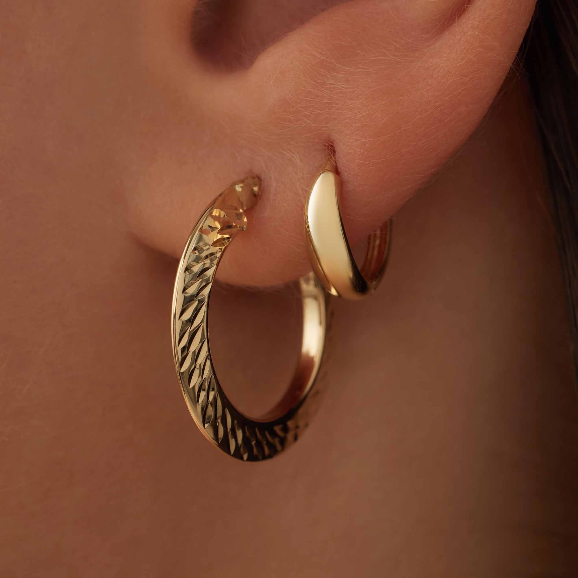 Rivoli Morgane 14 karat gold hoop earrings
