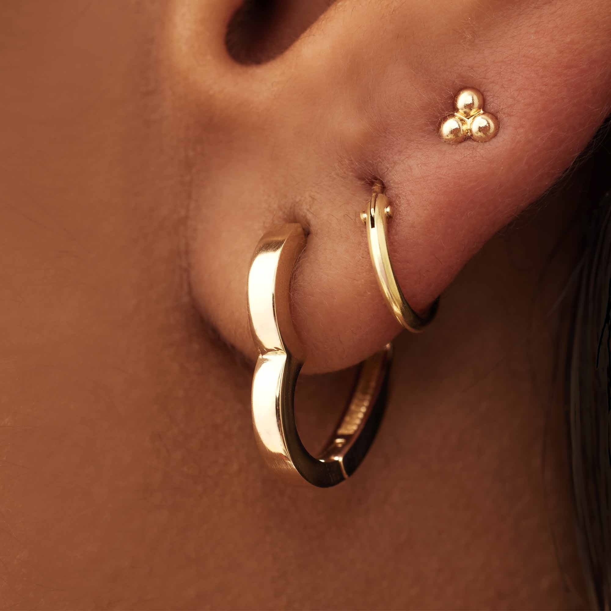 Belleville Amore 14 karat gold earrings with heart