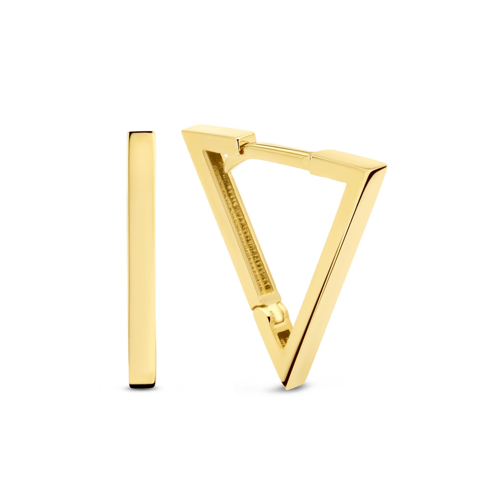 Monceau Jolie 14 karat gold triangle earrings