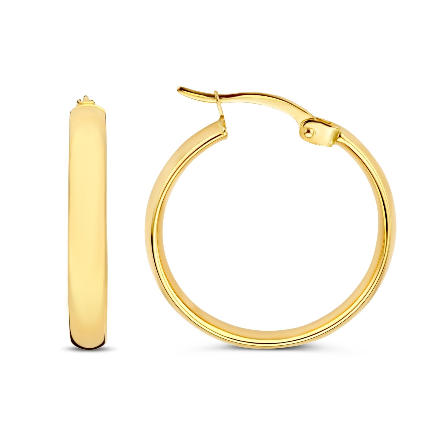 Rivoli Estrella 14 karat gold hoop earrings (23 mm)