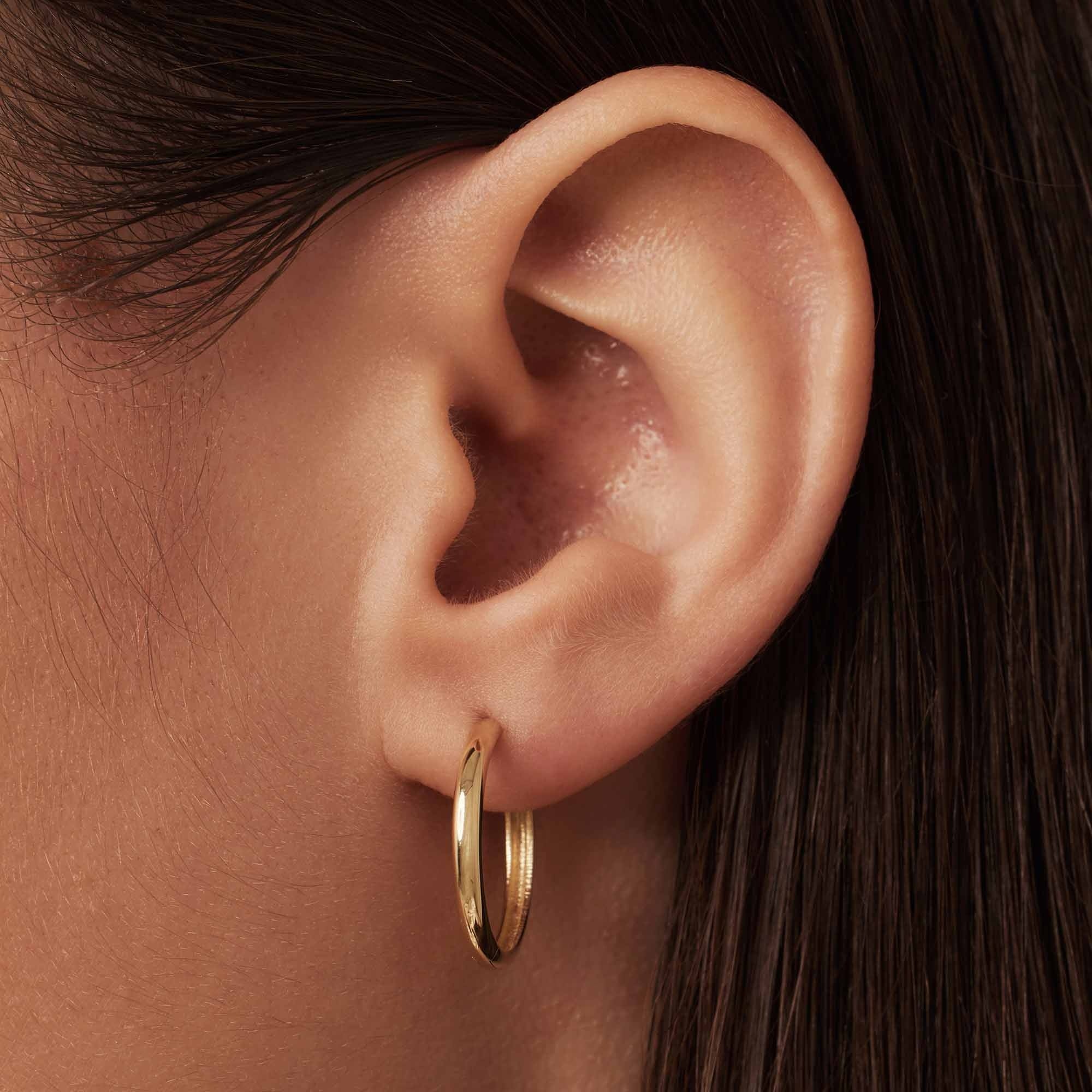 Rivoli Morgane 14 karat gold hoop earrings (17.5 mm)