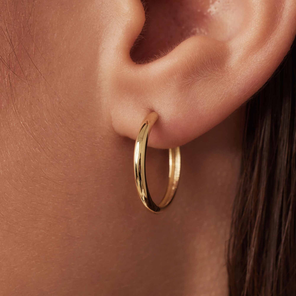 Rivoli Morgane 14 karat gold hoop earrings (17.5 mm)