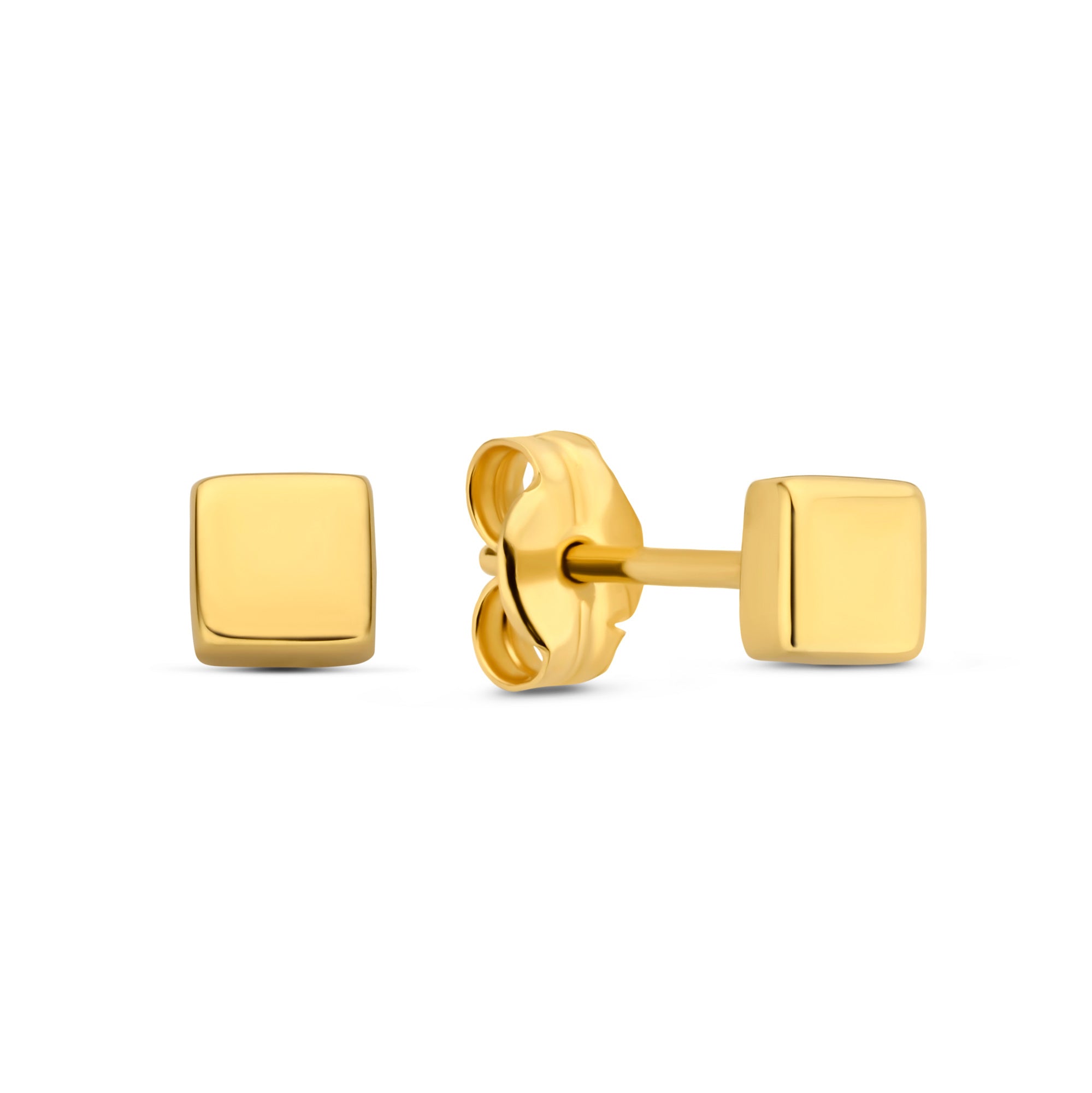 Monceau Gabrielle 14 karat gold square ear studs