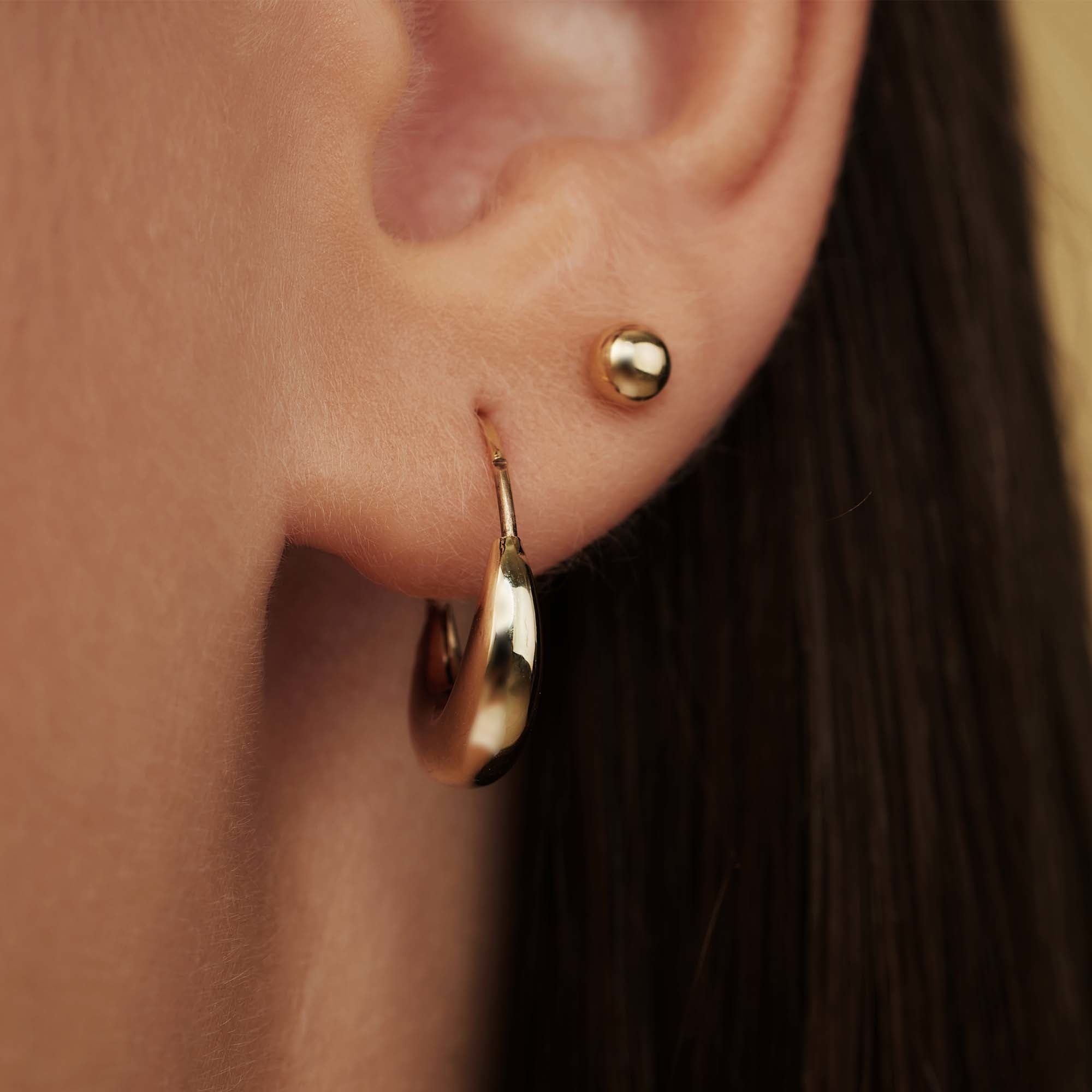 Rivoli Maryn 14 karat gold hoop earrings