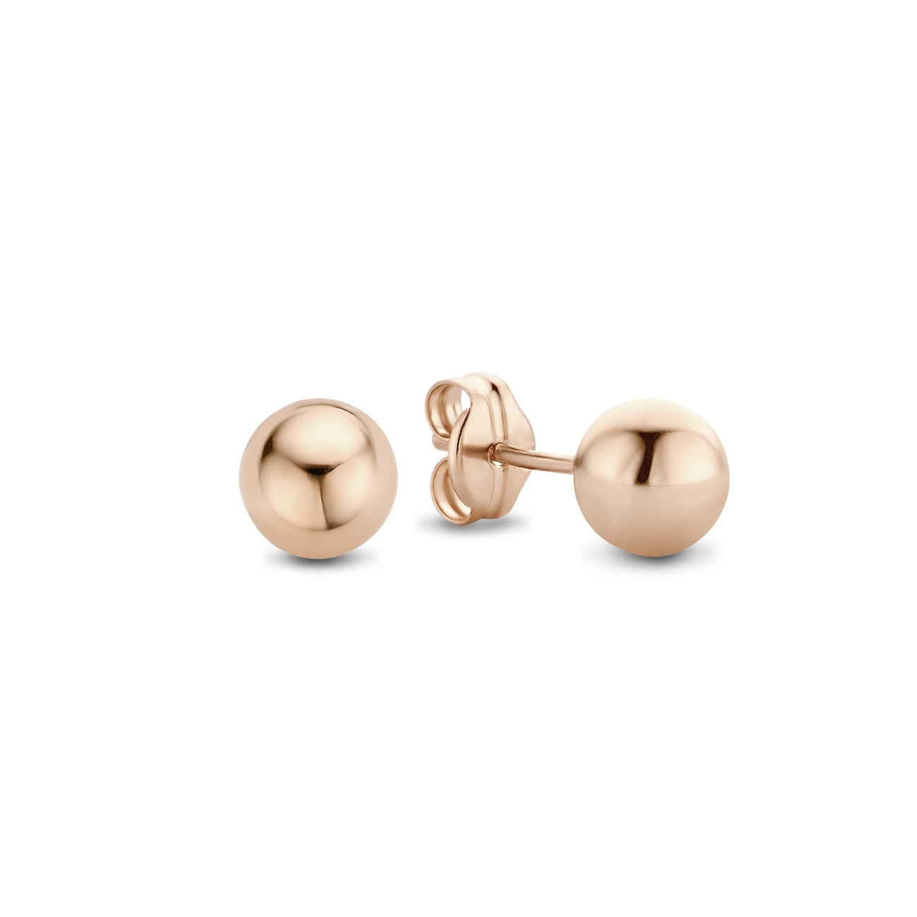 La Concorde Finou 14 karat rose gold ear studs with sphere