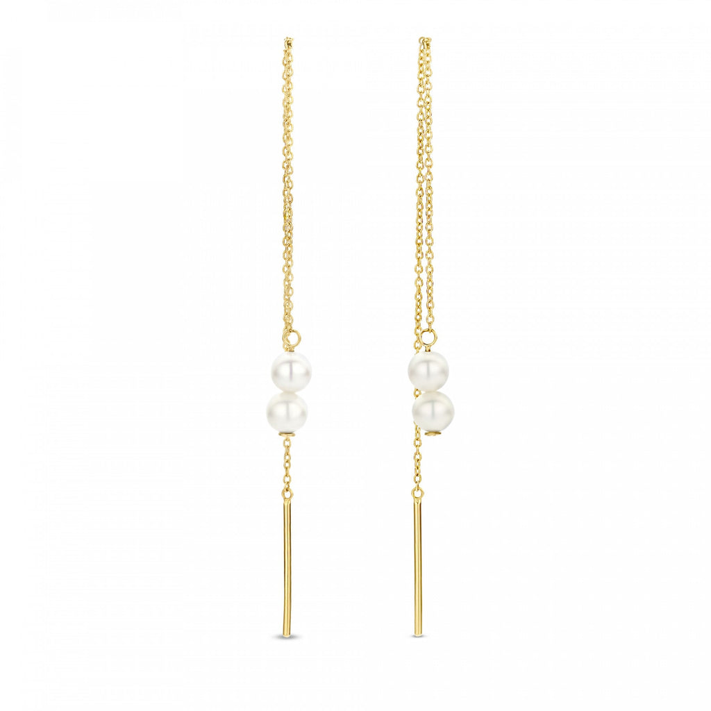 Cadeau d'Isabel 14 karat gold earring set with freshwater pearls