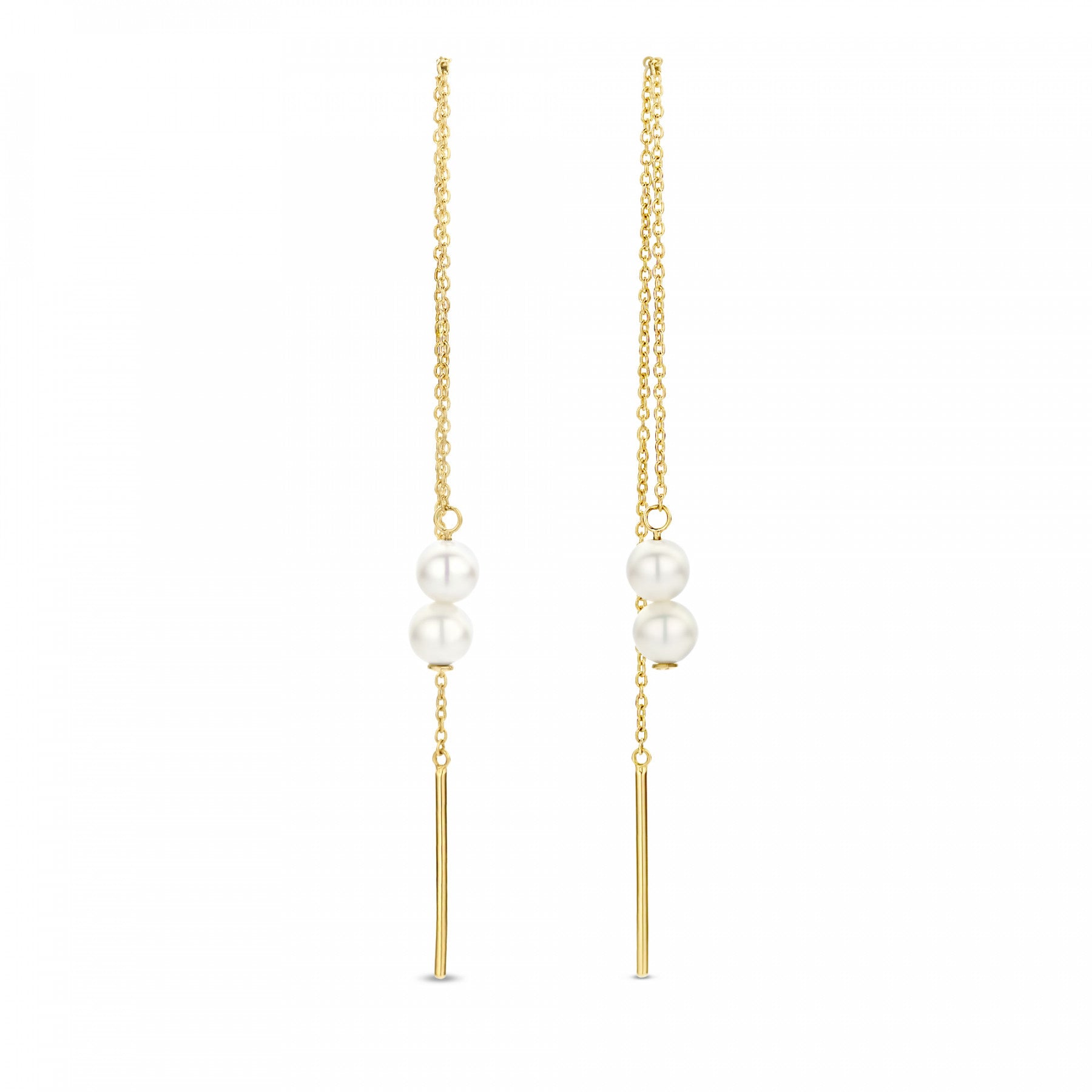 Cadeau d'Isabel 14 karat gold earring set with freshwater pearls