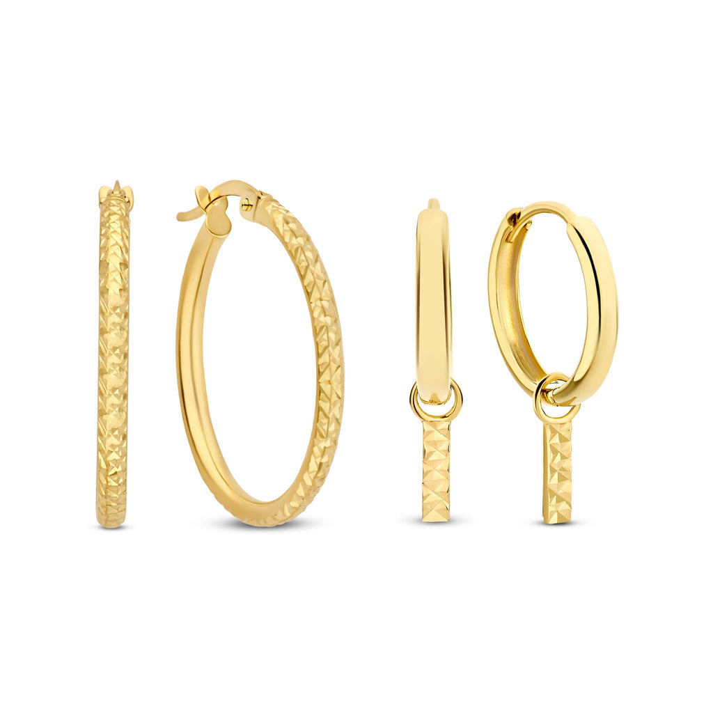 Cadeau d'Isabel 14 karat gold earring set