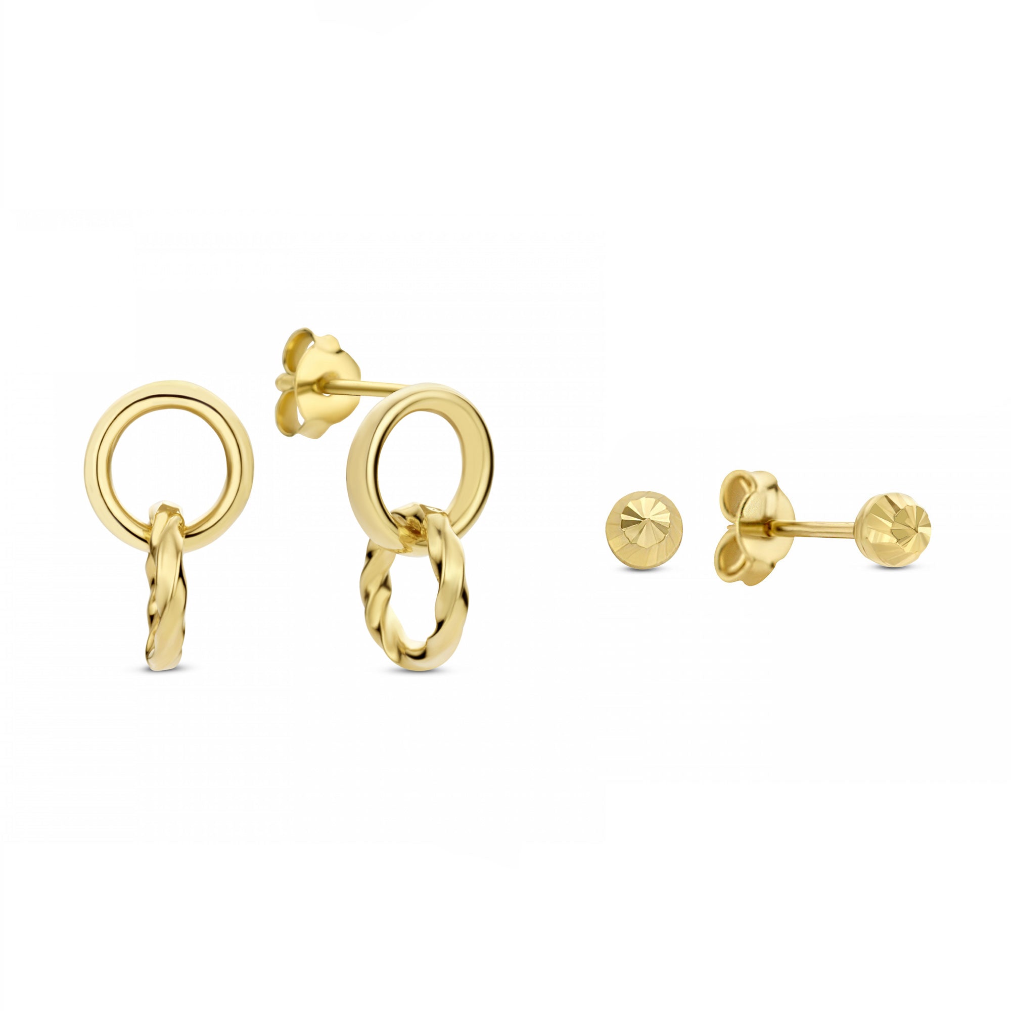 Cadeau d'Isabel 14 karat gold earring set