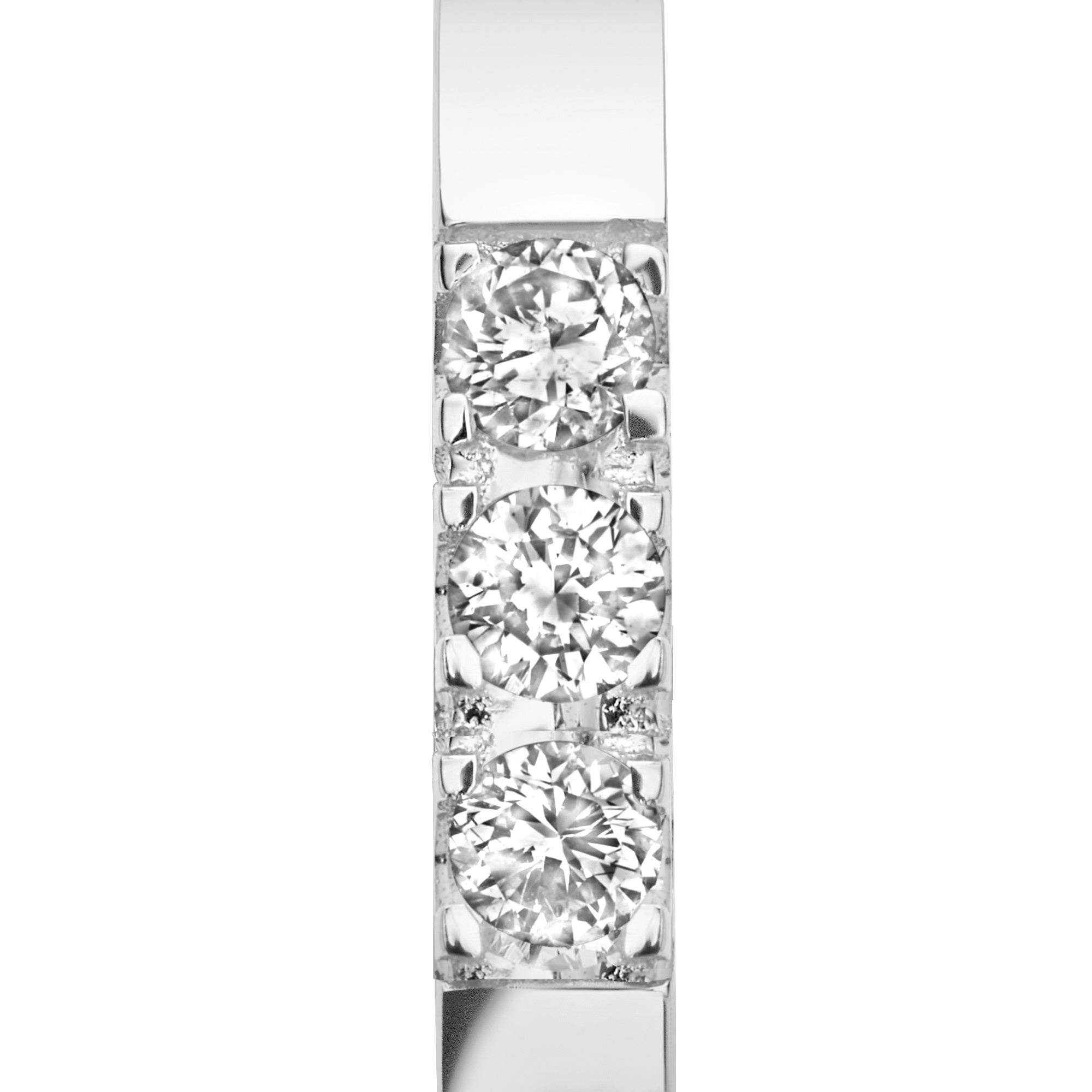 De la Paix Madeline 14 karat white gold earrings with diamond 0.15 ct
