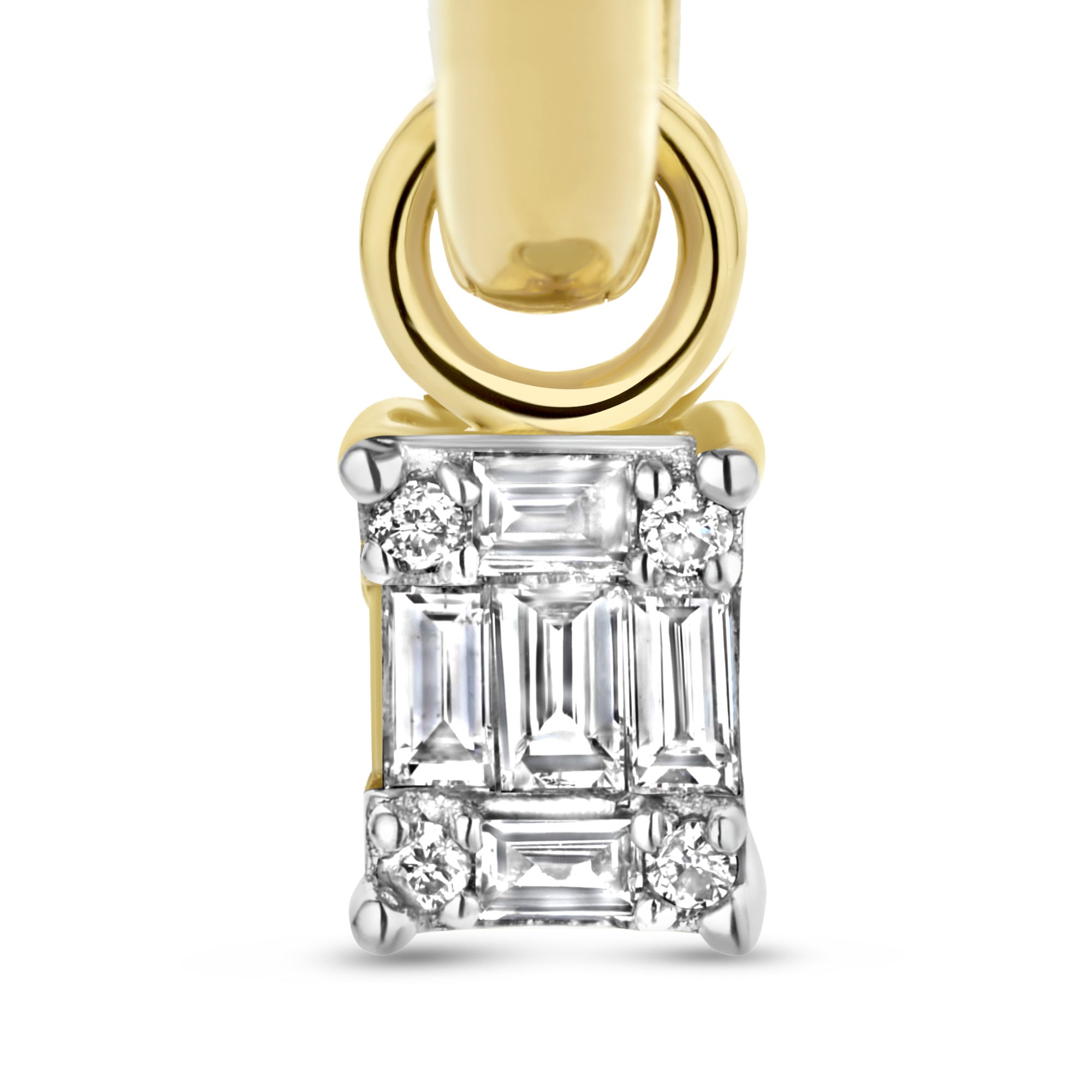 De la Paix Maxime 14 karat gold hoop earrings with diamond 0.26 carat