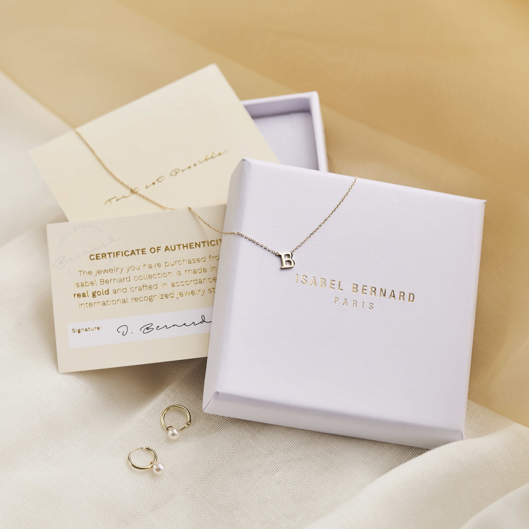 Aidee Odile 14 karat gold drop earrings with chains