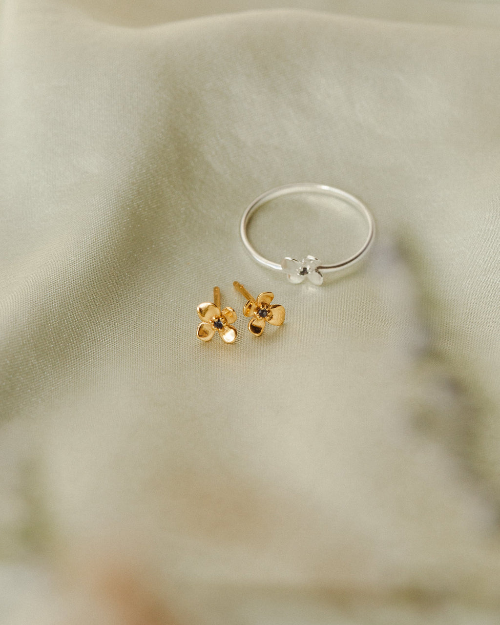 Midnight Blossom Studs