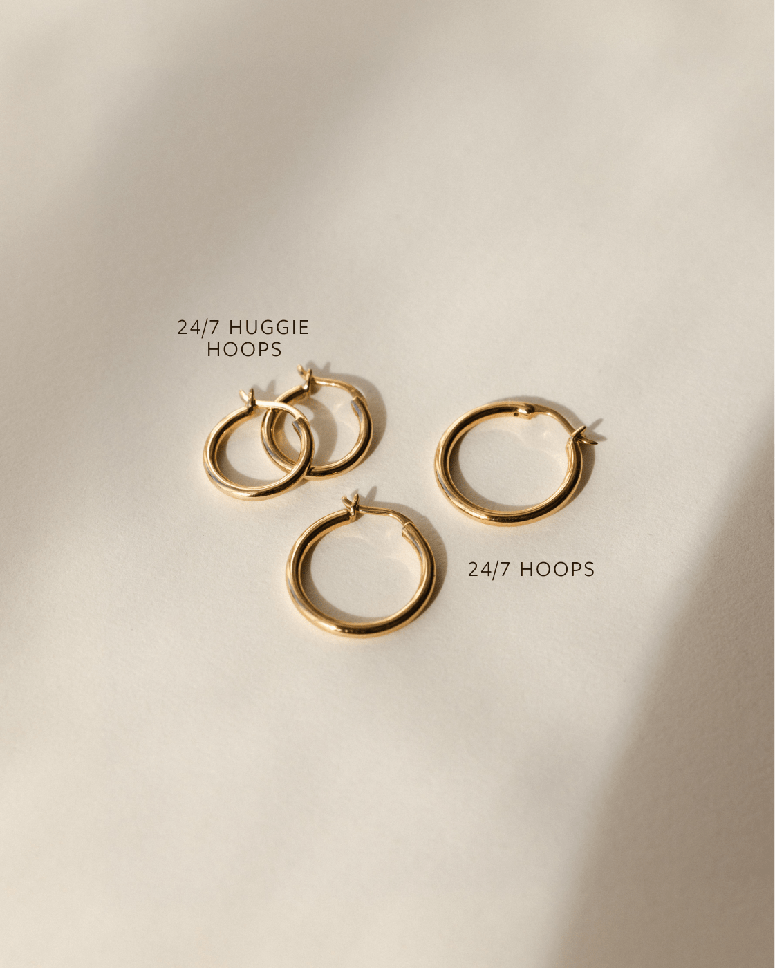 Solid Gold 24/7 Hoops