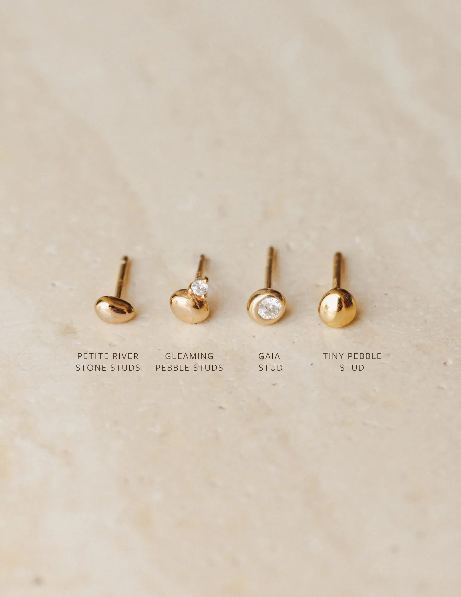 Gleaming Pebble Studs