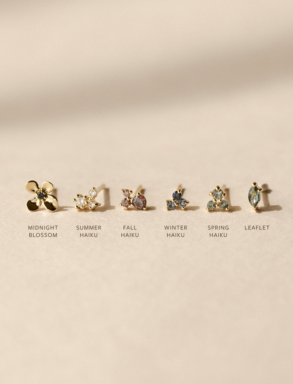 Forest Emerald Leaflet Studs